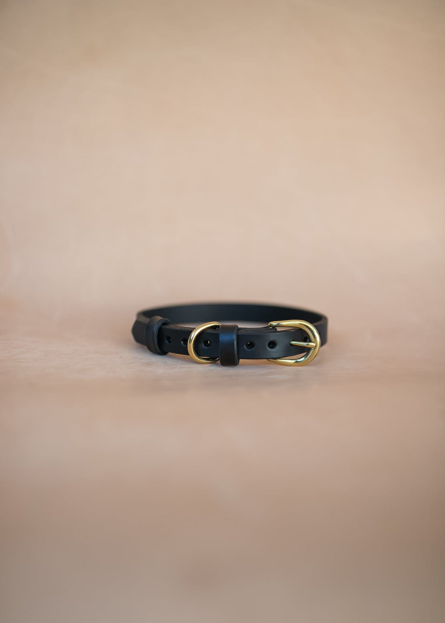 The Real McCaul Leathergoods Pet Collars & Harnesses Classic Dog Collar - 18mm - Black Australian Made Australian Owned Leather Dog Collar with Brass Fittings- Australian Made