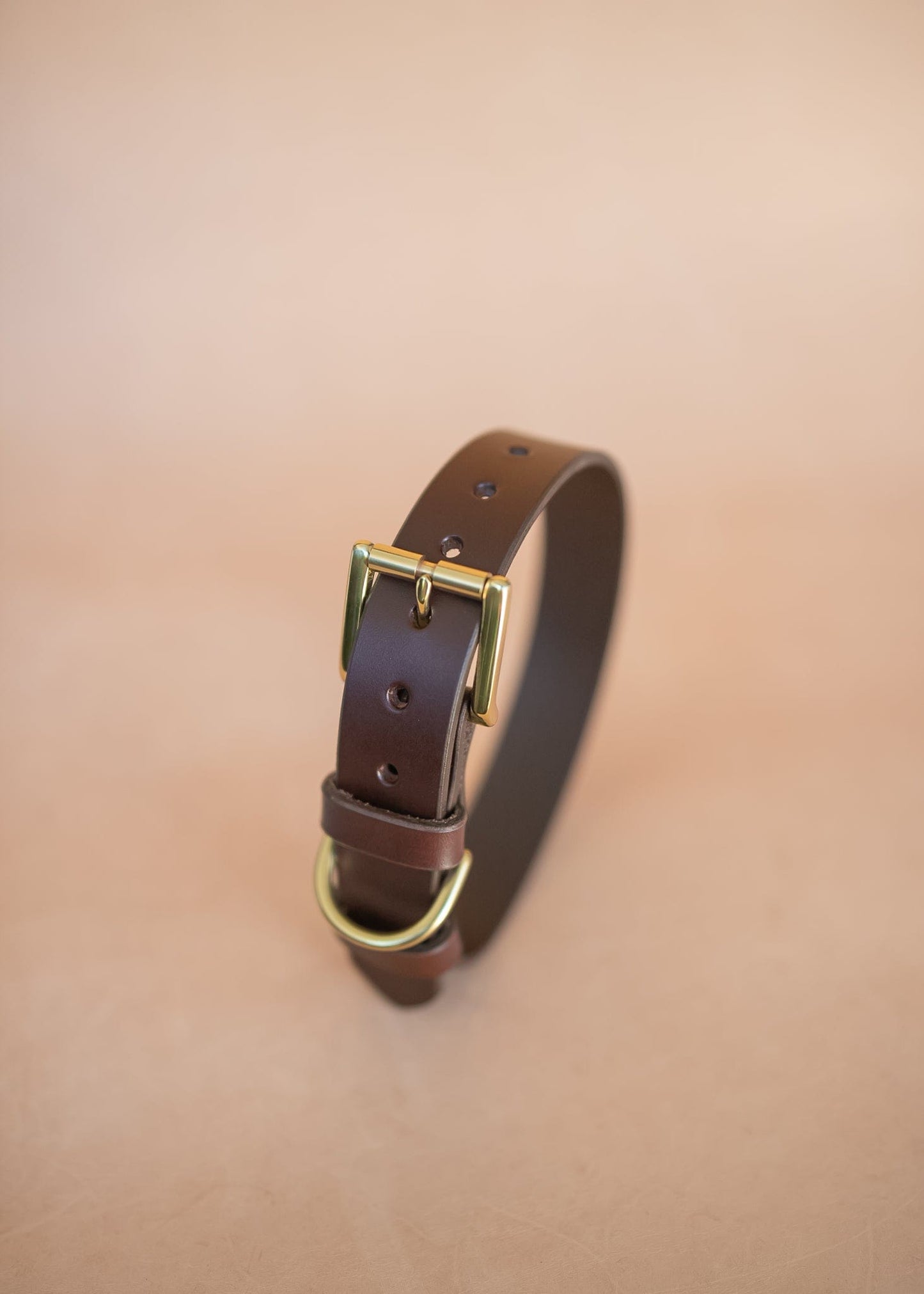 The Real McCaul Leathergoods Pet Collars & Harnesses Classic Dog Collar - 30mm - Burgundy Australian Made Australian Owned Leather Dog Collar with Brass Fittings- Australian Made