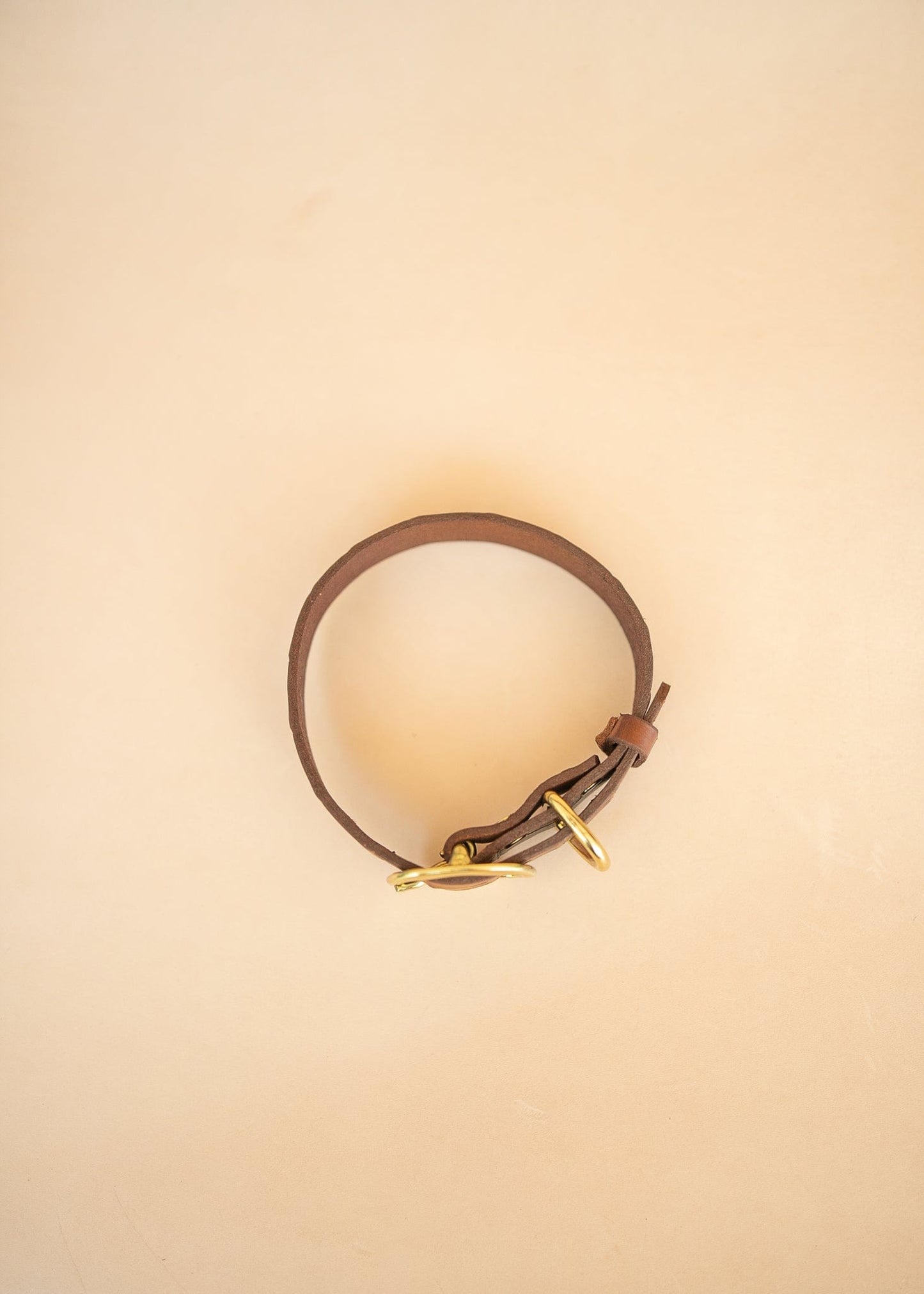 The Real McCaul Leathergoods Pet Collars & Harnesses Embossed Dog Collar - Croc Print - 25mm - Tan Australian Made Australian Owned Leather Dog Collar with Brass Fittings- Australian Made