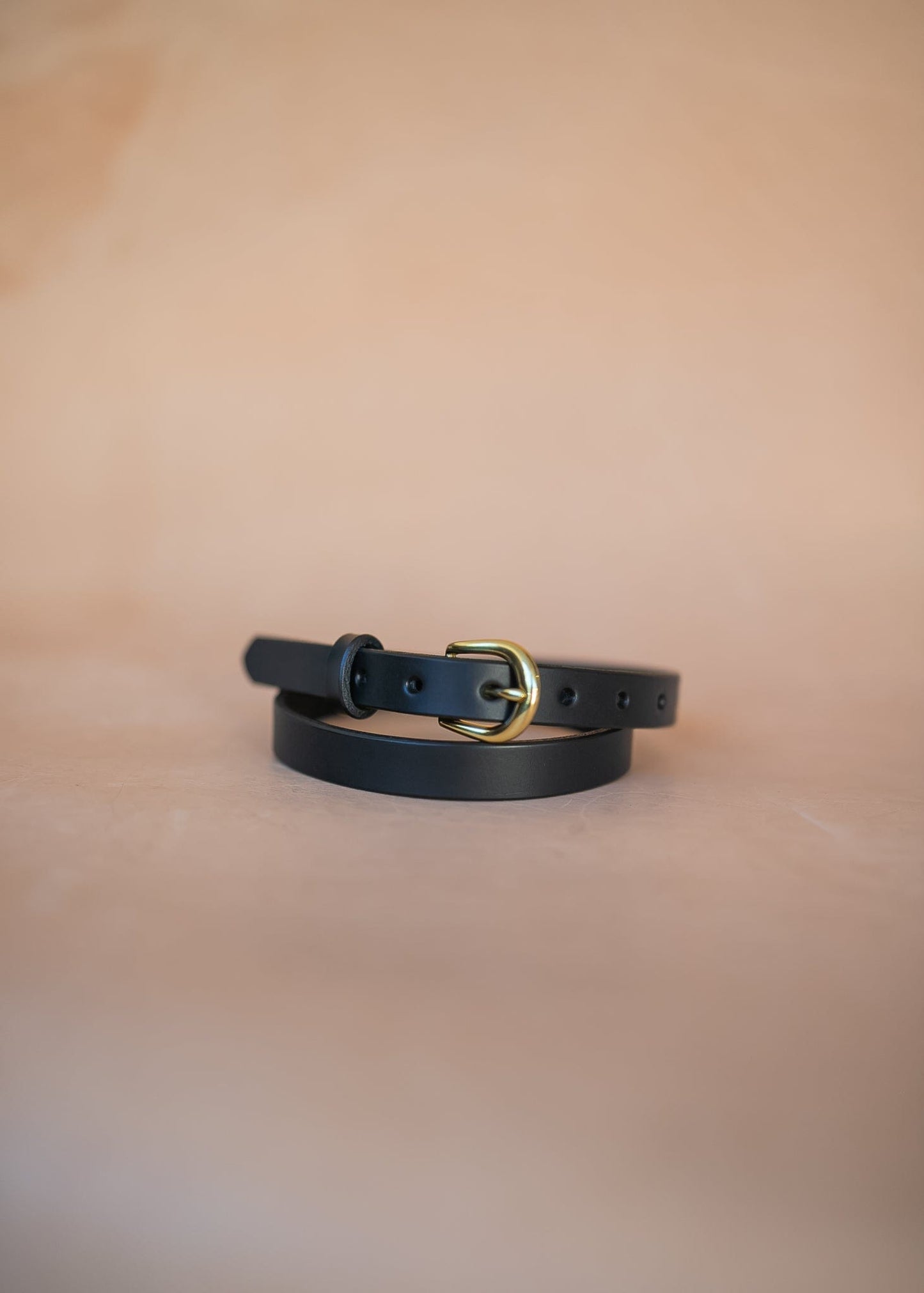 The Real McCaul Leathergoods Plain Narrow 20mm Belt - Black Australian Made Australian Owned Solid Leather Narrow Belt Made In Australia - 20mm - Black
