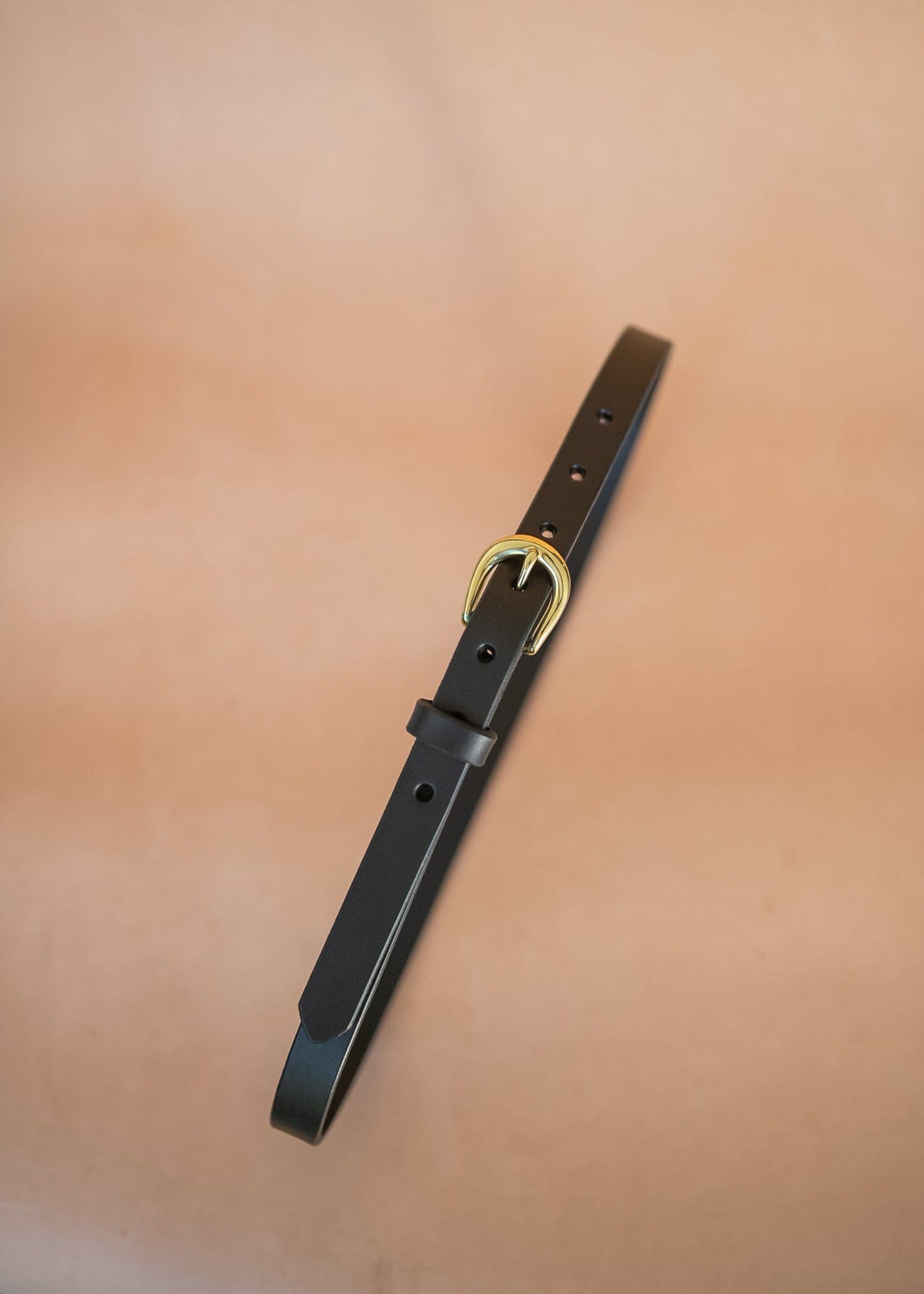 The Real McCaul Leathergoods Plain Narrow 20mm Belt - Black Australian Made Australian Owned Solid Leather Narrow Belt Made In Australia - 20mm - Black