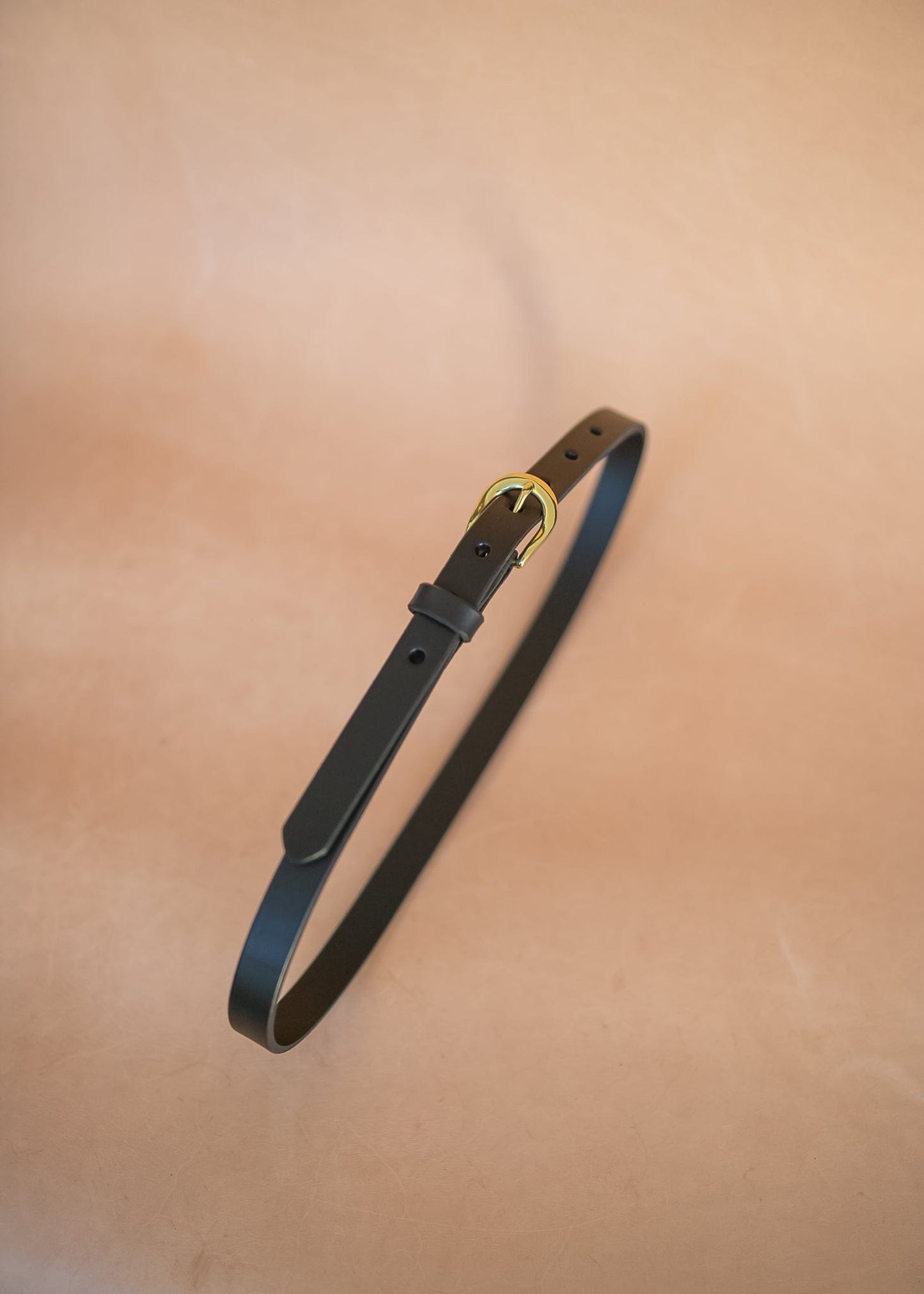 The Real McCaul Leathergoods Plain Narrow 20mm Belt - Black Australian Made Australian Owned Solid Leather Narrow Belt Made In Australia - 20mm - Black