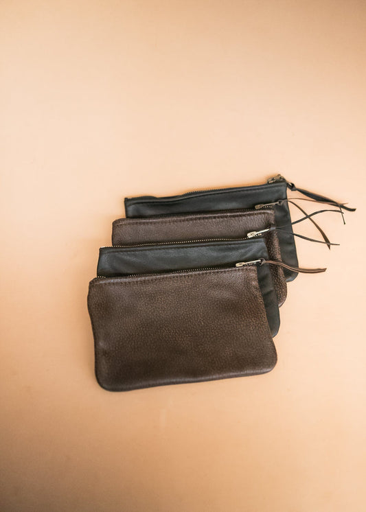 The Real McCaul Leathergoods Purses Clementine Clutch - Cowhide Australian Made Australian Owned Clementine Leather Clutch- Made In Australia YKK Zips