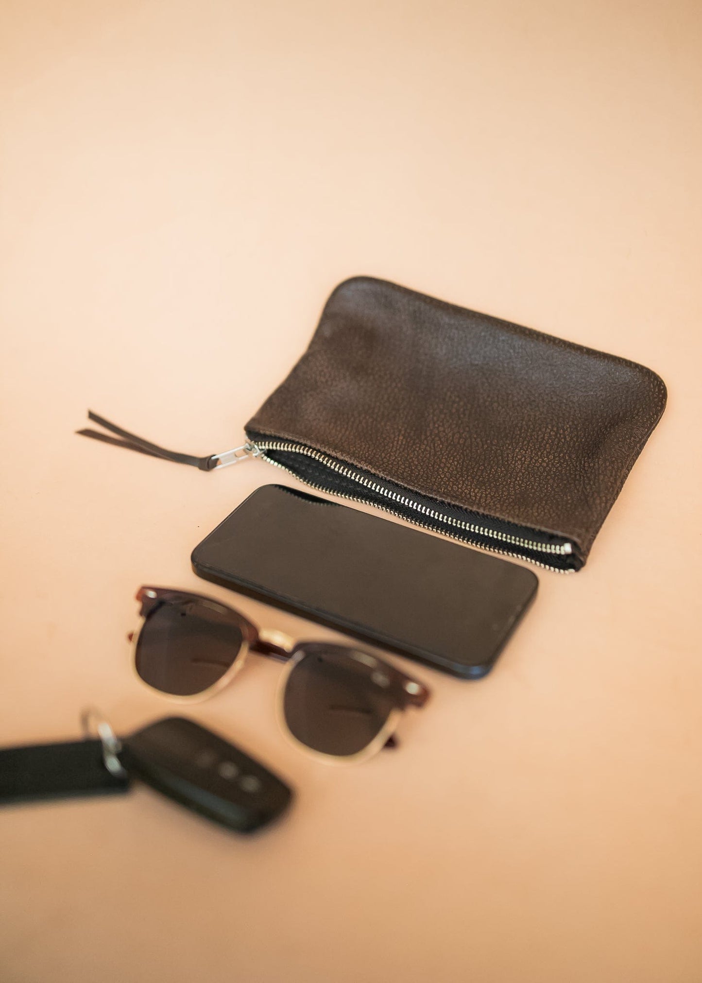 The Real McCaul Leathergoods Purses Clementine Clutch - Cowhide Australian Made Australian Owned Clementine Leather Clutch- Made In Australia YKK Zips