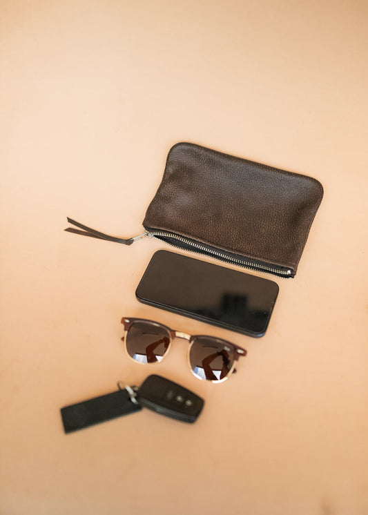 The Real McCaul Leathergoods Purses Clementine Clutch - Cowhide Australian Made Australian Owned Clementine Leather Clutch- Made In Australia YKK Zips