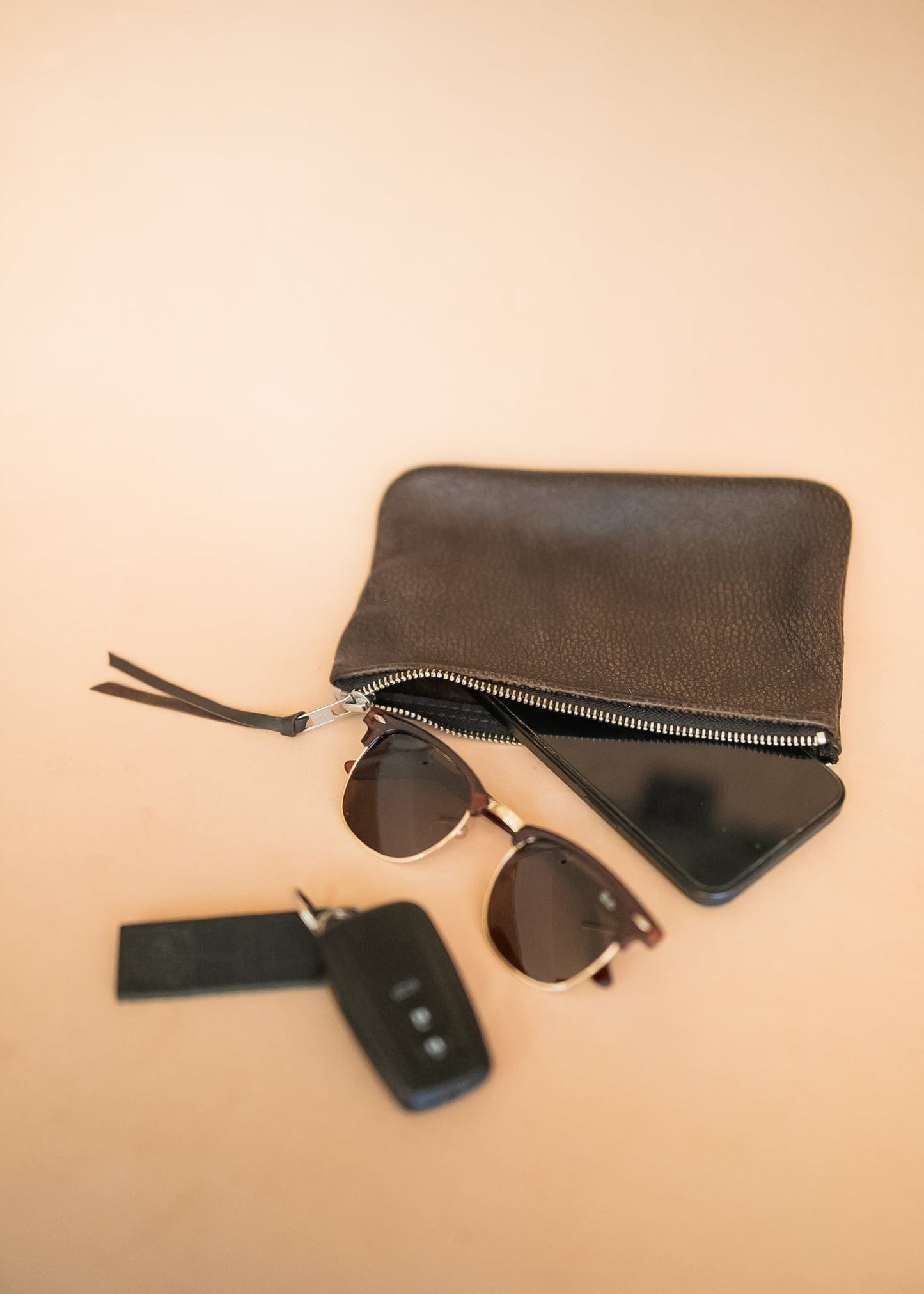 The Real McCaul Leathergoods Purses Clementine Clutch - Cowhide Australian Made Australian Owned Clementine Leather Clutch- Made In Australia YKK Zips