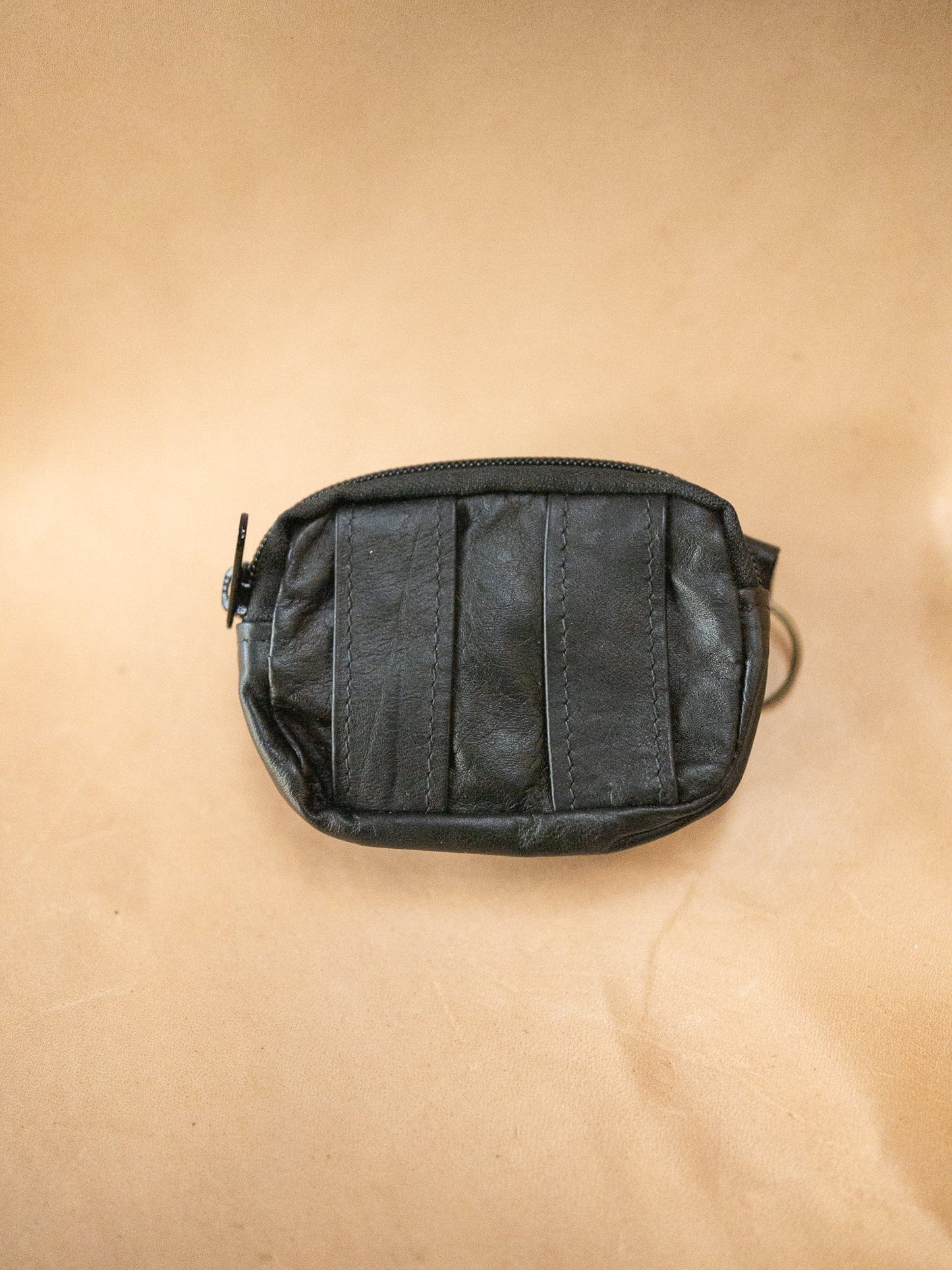 The Real McCaul Leathergoods Purses Two Zip Key Belt Pouch - Kangaroo Australian Made Australian Owned Double Zip Leather Key Belt Purse Made In Australia