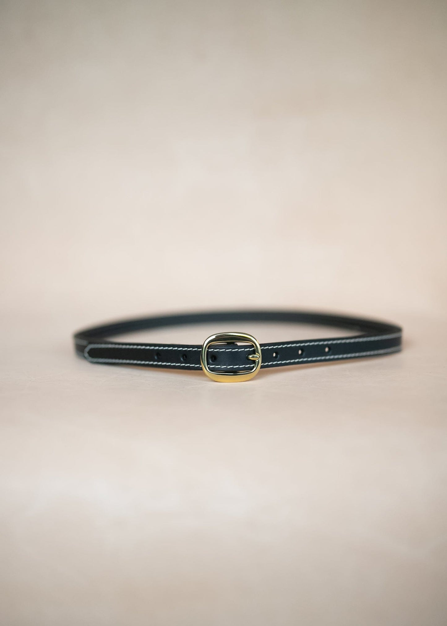 The Real McCaul Leathergoods Rancher Narrow 20mm Belt - Black Australian Made Australian Owned Solid Leather Narrow Belt Made In Australia - 20mm - Black