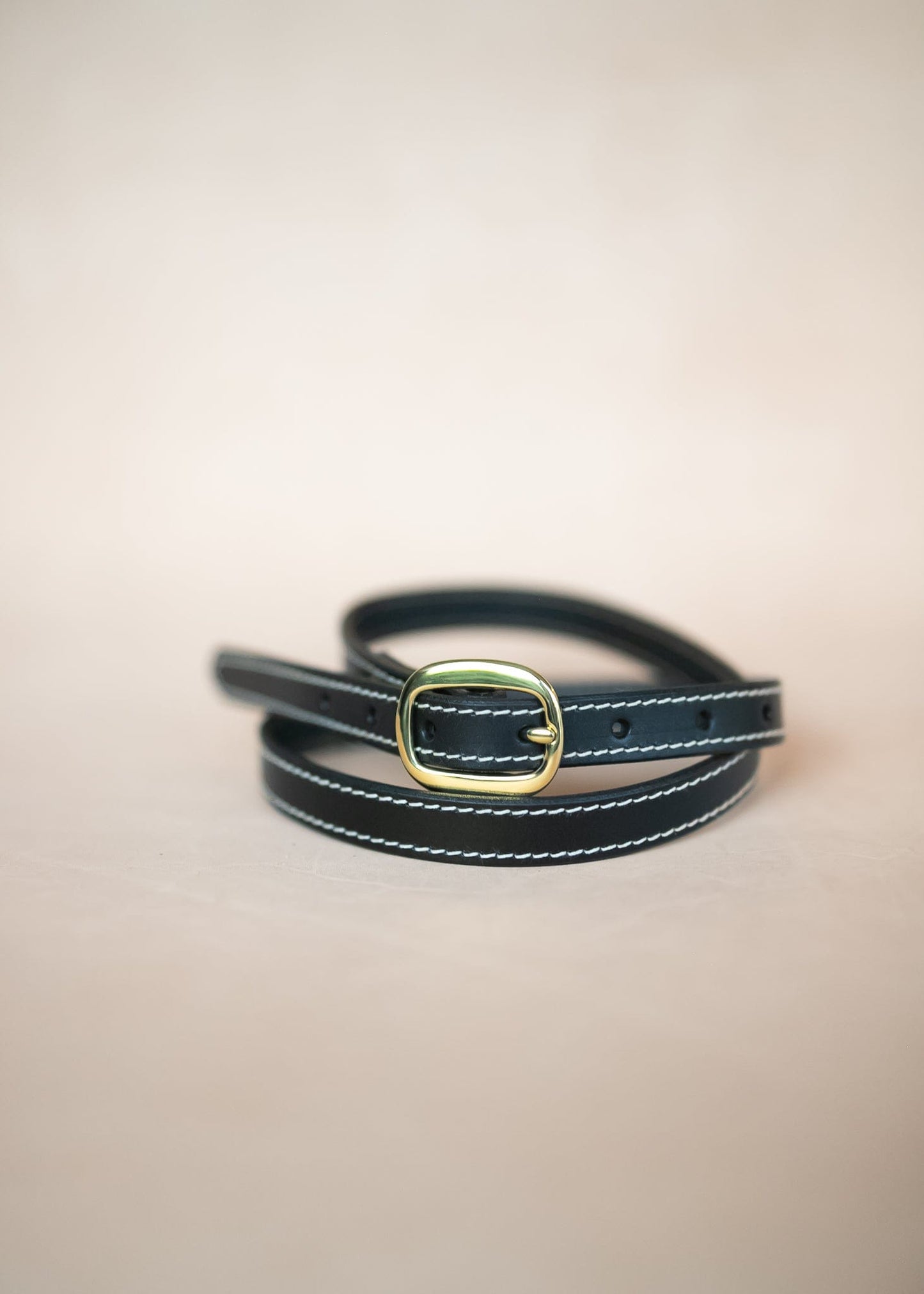 The Real McCaul Leathergoods Rancher Narrow 20mm Belt - Black Australian Made Australian Owned Solid Leather Narrow Belt Made In Australia - 20mm - Black