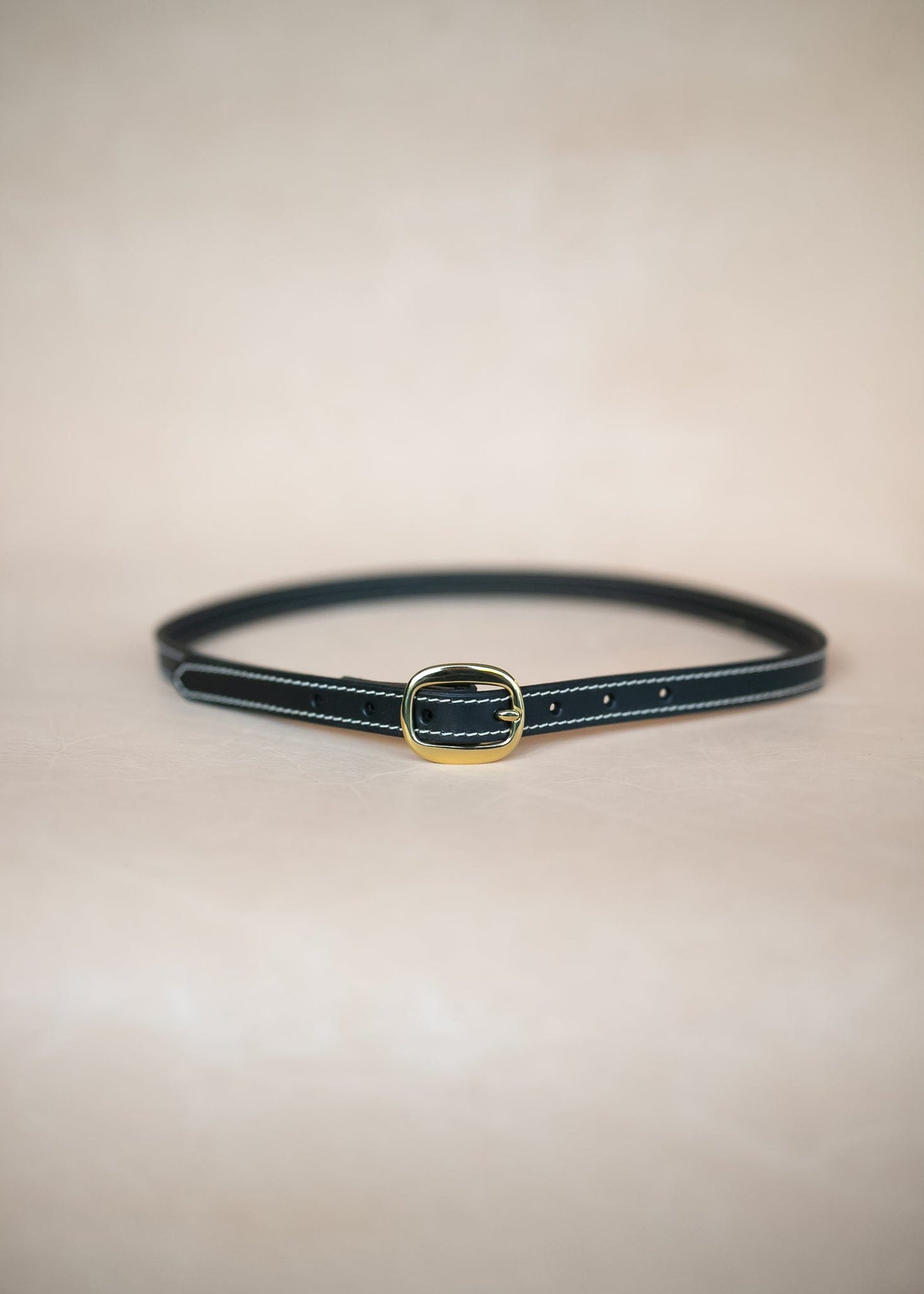 The Real McCaul Leathergoods Rancher Narrow 20mm Belt - Black Australian Made Australian Owned Solid Leather Narrow Belt Made In Australia - 20mm - Black