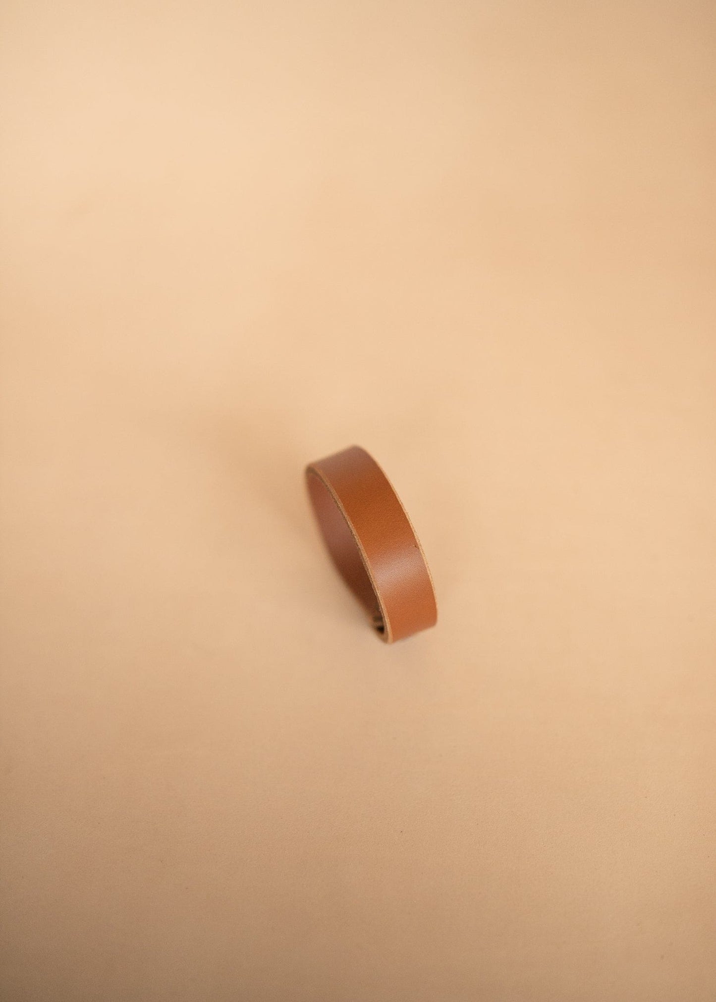The Real McCaul Leathergoods Tan / 15cm Narrow Leather Wristband - 20mm (0.75") Australian Made Australian Owned Wide Leather Wristband - 20mm (0.75") - Made in Australia