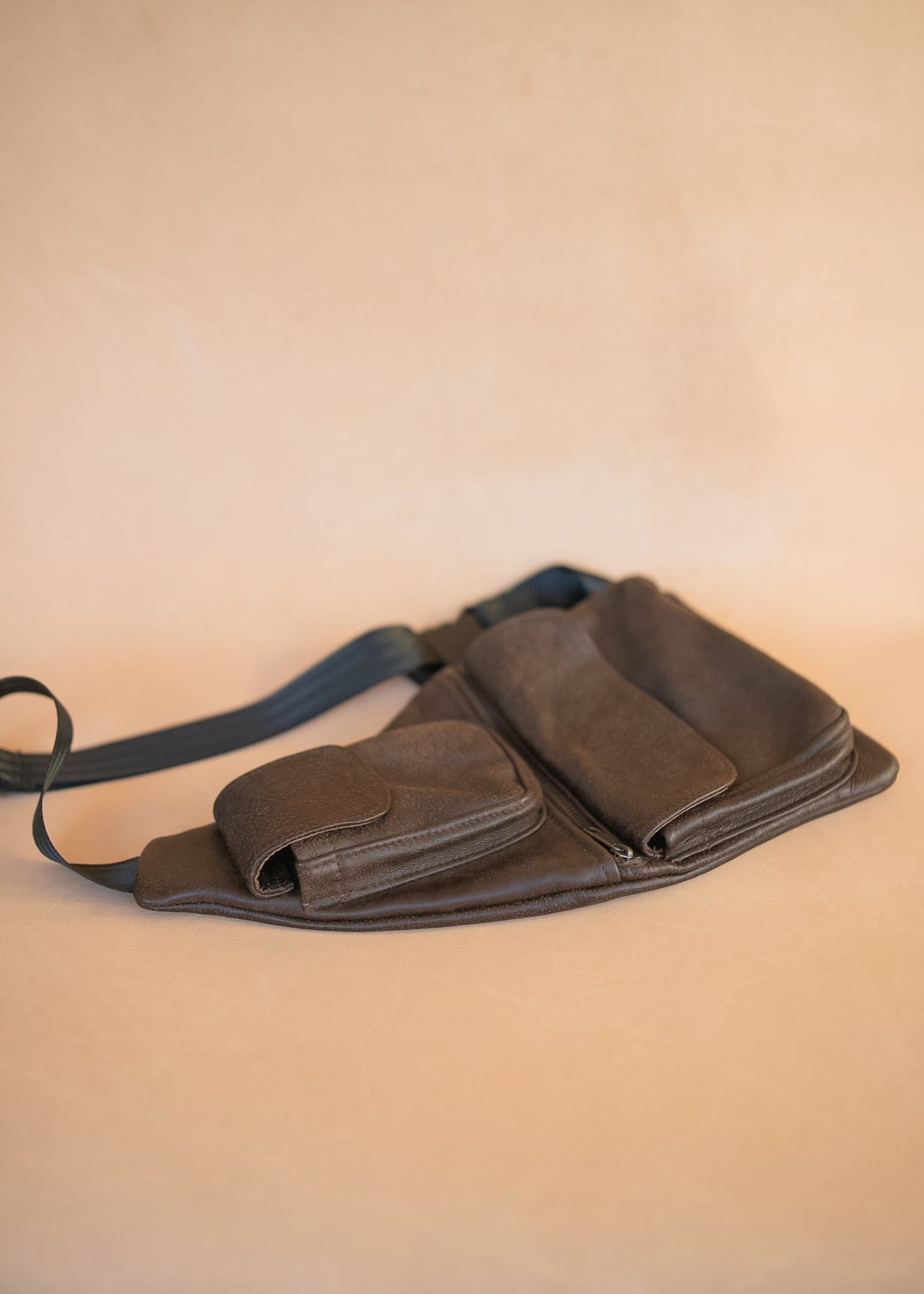 The Real McCaul Leathergoods Travel Bag The John Crossbody Sling Bag - Cowhide - Mottle Brown Australian Made Australian Owned The John Crossbody Sling Bag - Cowhide - Mottle Brown