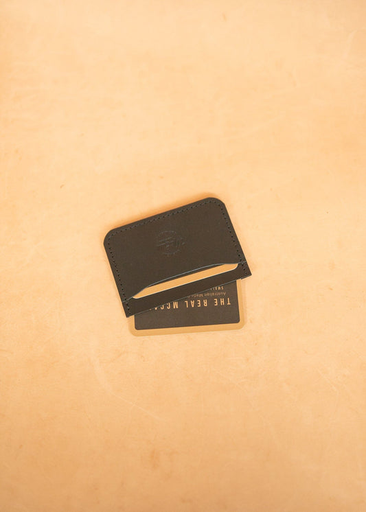 The Real McCaul Leathergoods Wallet Compact Card Holder Wallet - Three Pocket Australian Made Australian Owned Leather Card Holder Wallet - Three Pocket Made in Australia