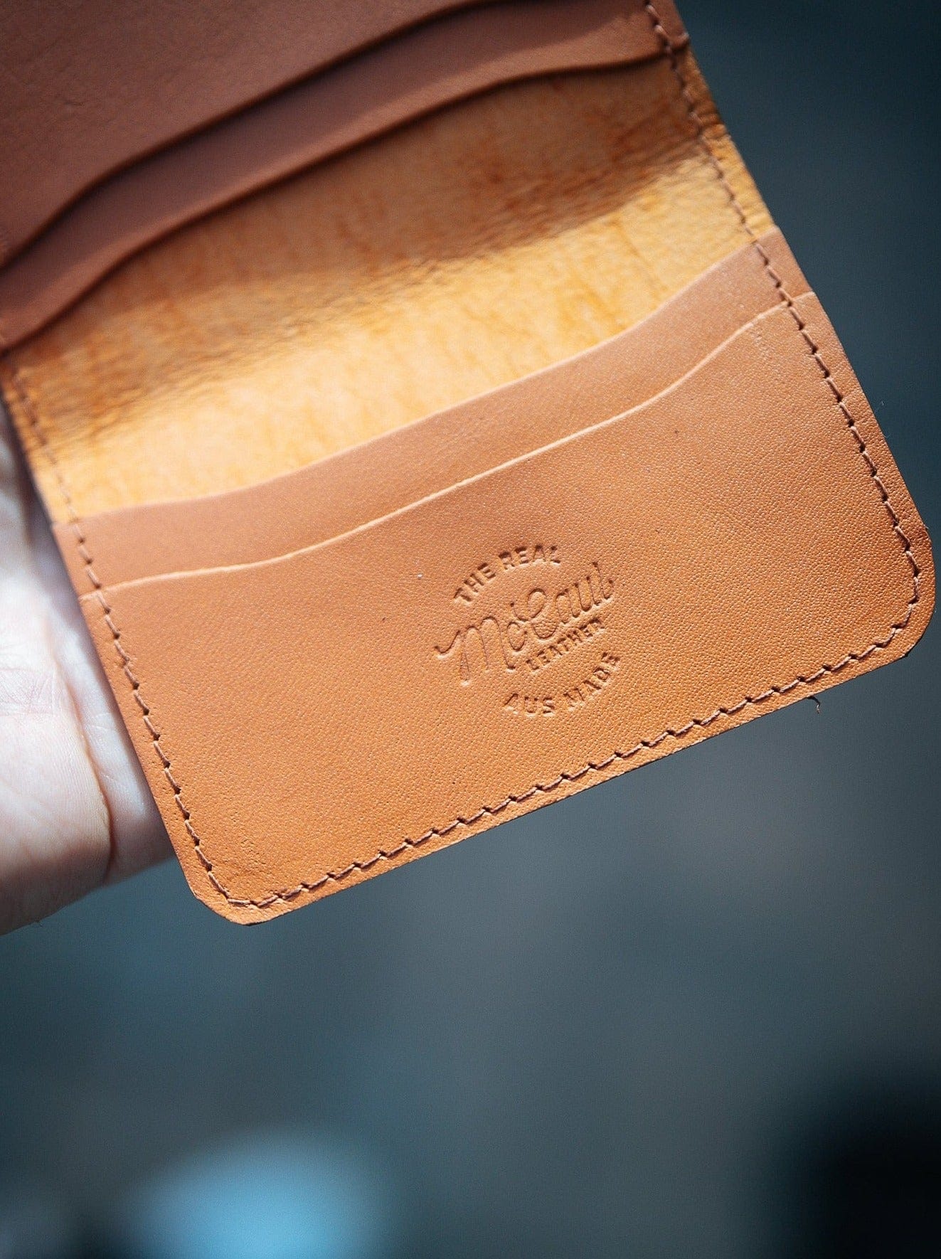 The Real McCaul Leathergoods Wallets Four Slot Card Wallet Australian Made Australian Owned Leather 2 Card Wallet Holder Made In Australia