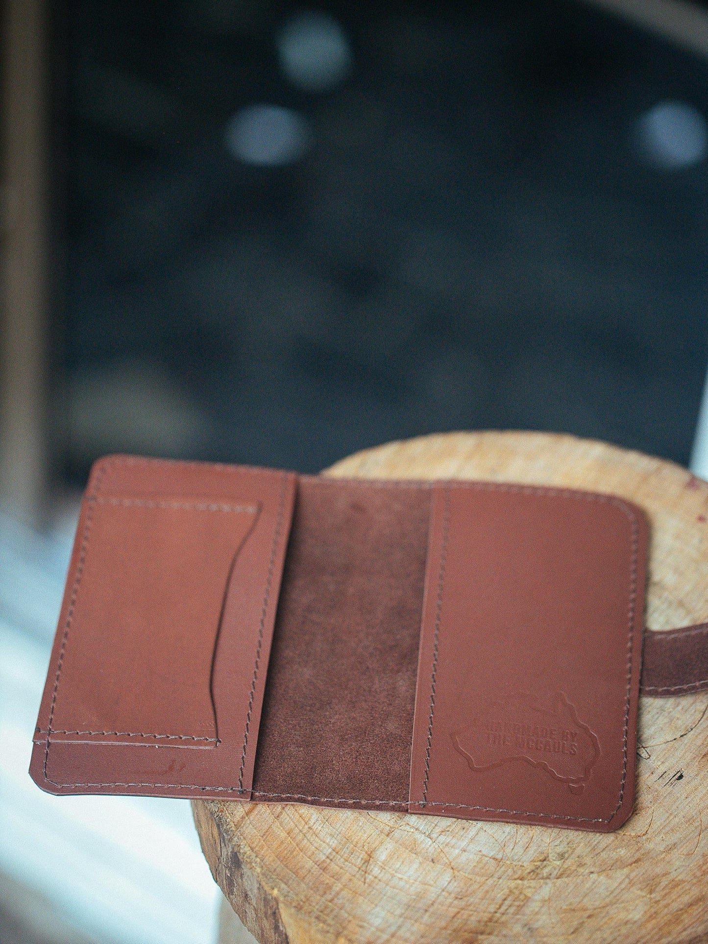 The Real McCaul Leathergoods Wallets Passport Cover Wallet - Kangaroo Australian Made Australian Owned Passport Holder Kangaroo Leather- Made in Australia