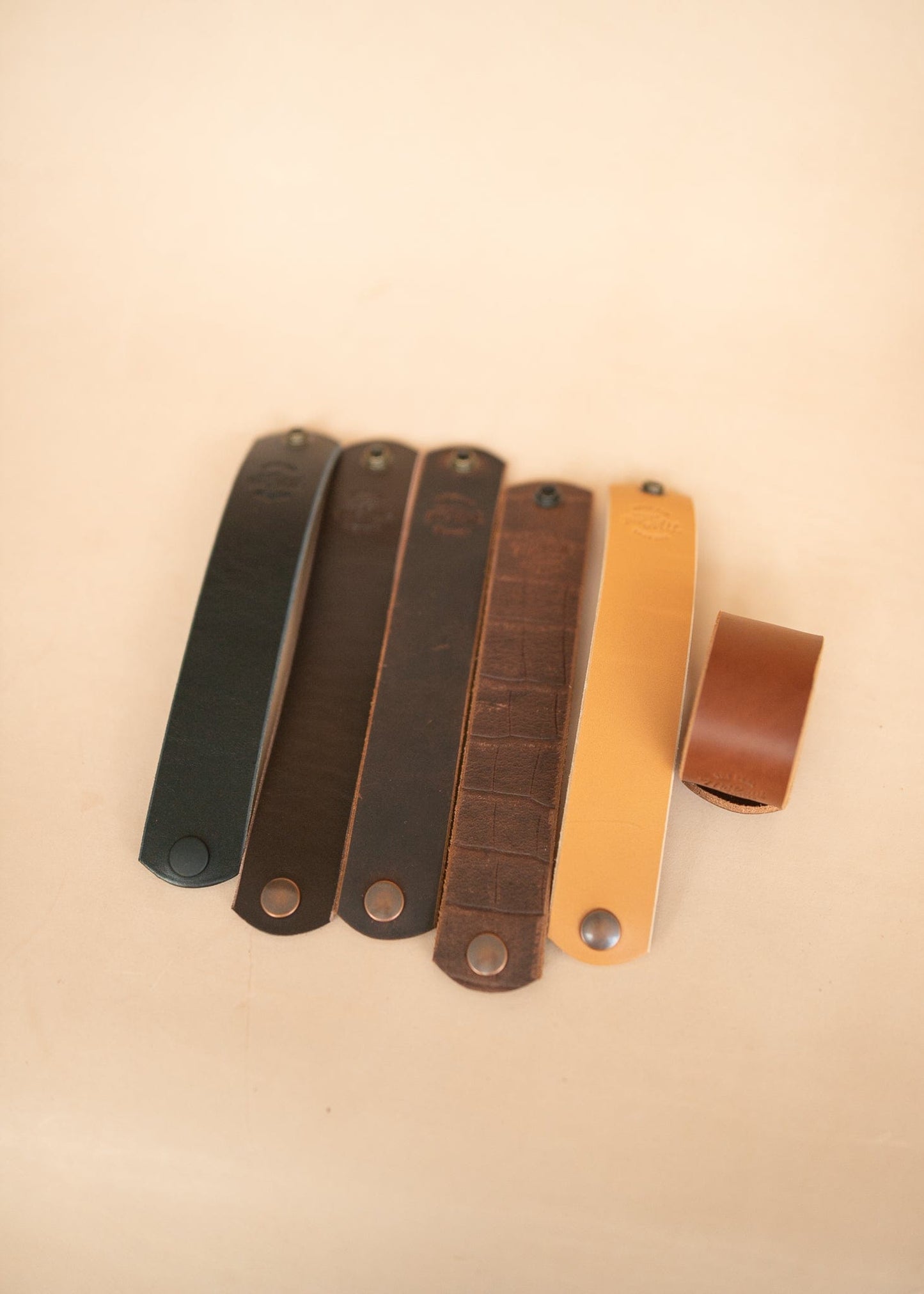 The Real McCaul Leathergoods Wide Leather Wristband - 38mm Australian Made Australian Owned Wide Leather Wristband - 38mm