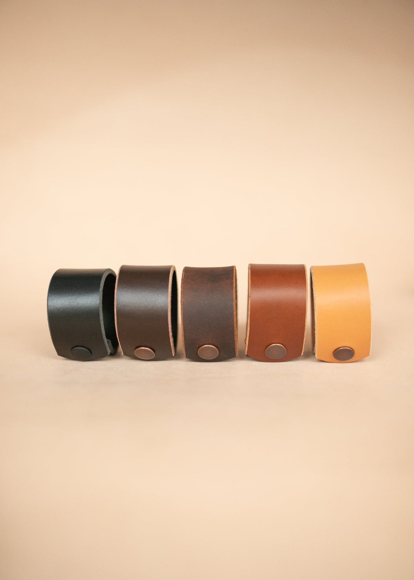 The Real McCaul Leathergoods Wide Leather Wristband - 38mm Australian Made Australian Owned Wide Leather Wristband - 38mm
