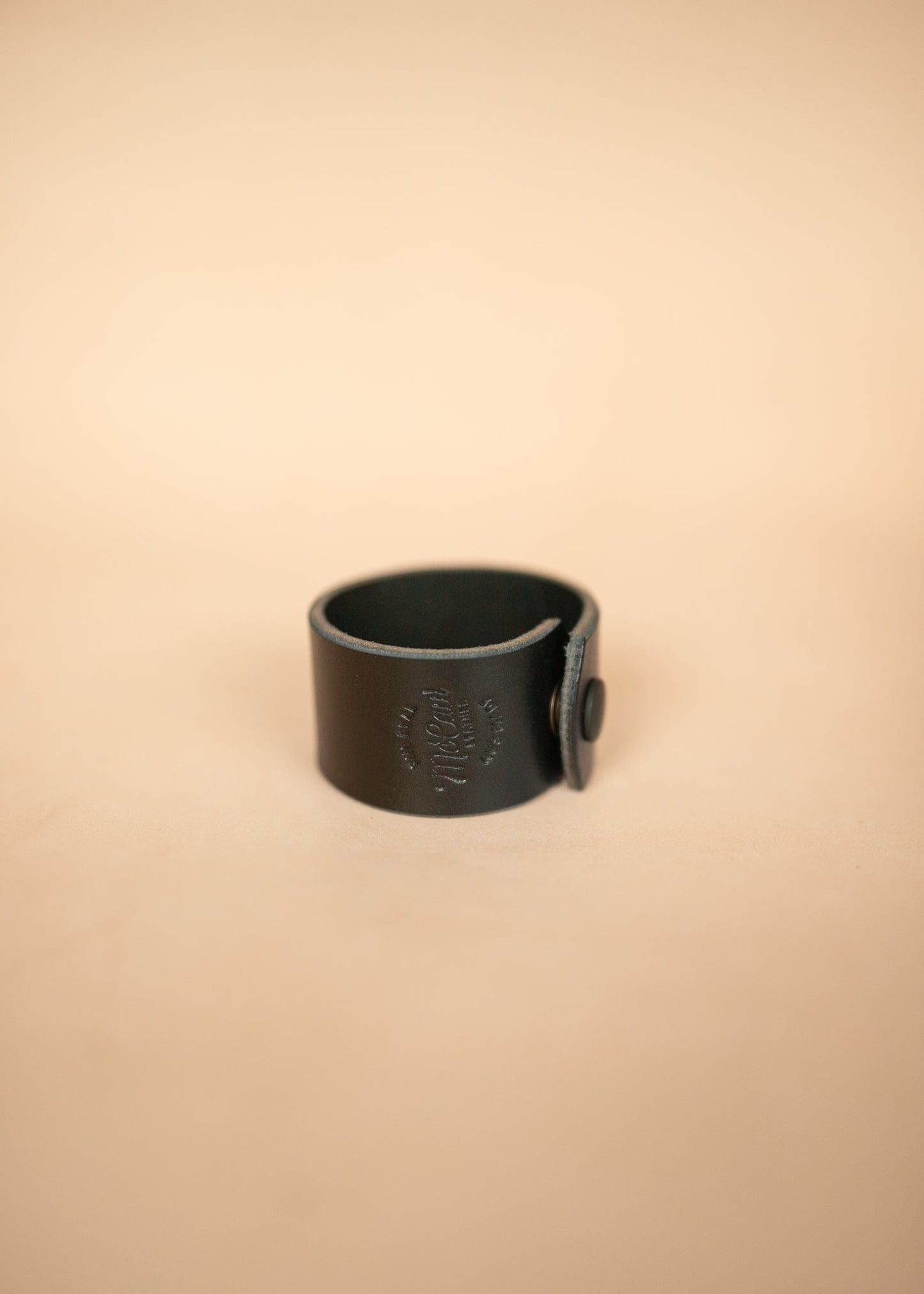 The Real McCaul Leathergoods Wide Leather Wristband - 38mm Australian Made Australian Owned Wide Leather Wristband - 38mm