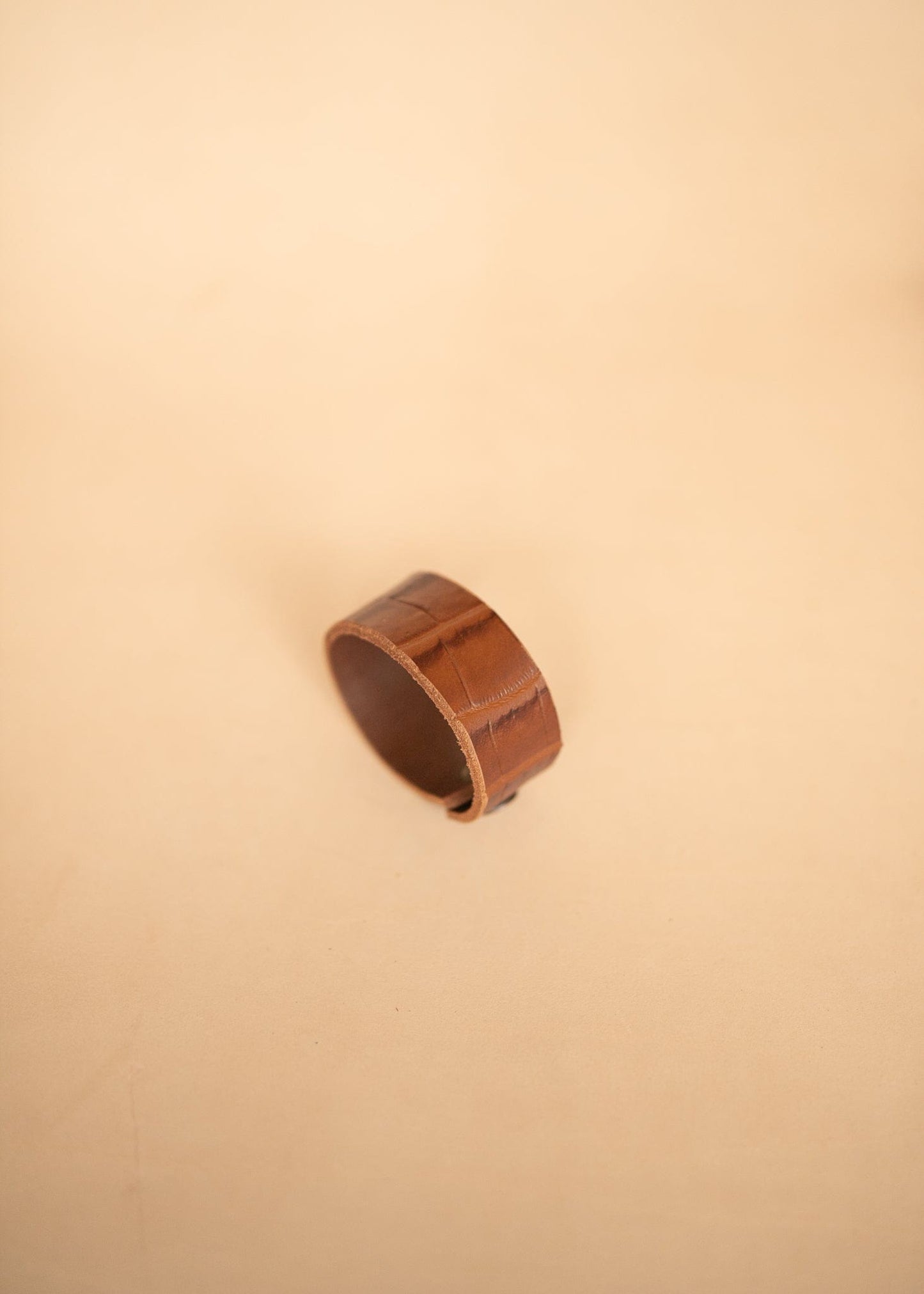 The Real McCaul Leathergoods Wide Leather Wristband - 38mm Australian Made Australian Owned Wide Leather Wristband - 38mm