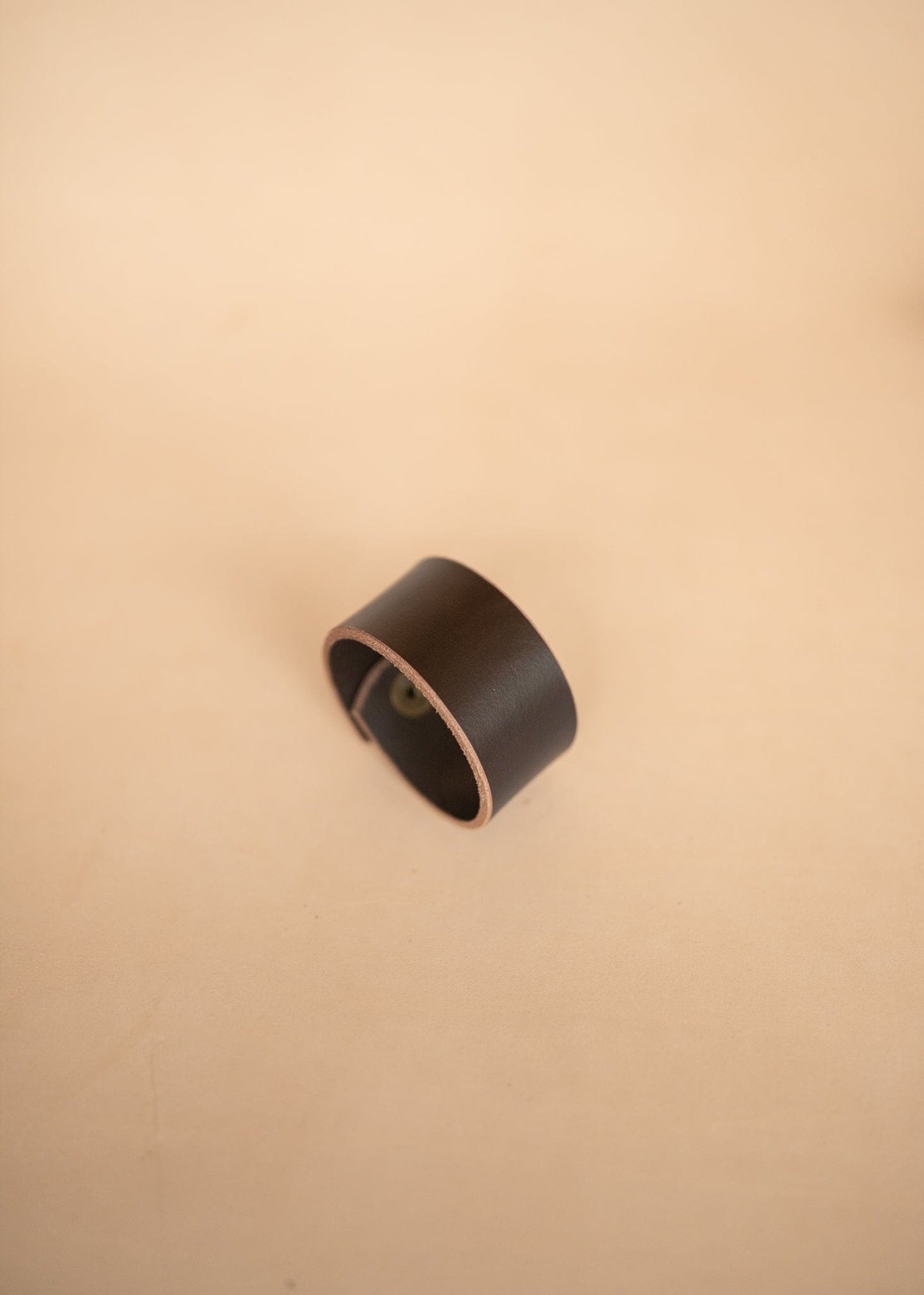 The Real McCaul Leathergoods Wide Leather Wristband - 38mm Australian Made Australian Owned Wide Leather Wristband - 38mm