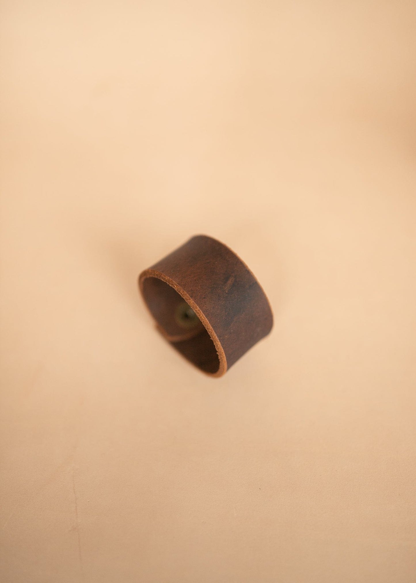 The Real McCaul Leathergoods Wide Leather Wristband - 38mm Australian Made Australian Owned Wide Leather Wristband - 38mm