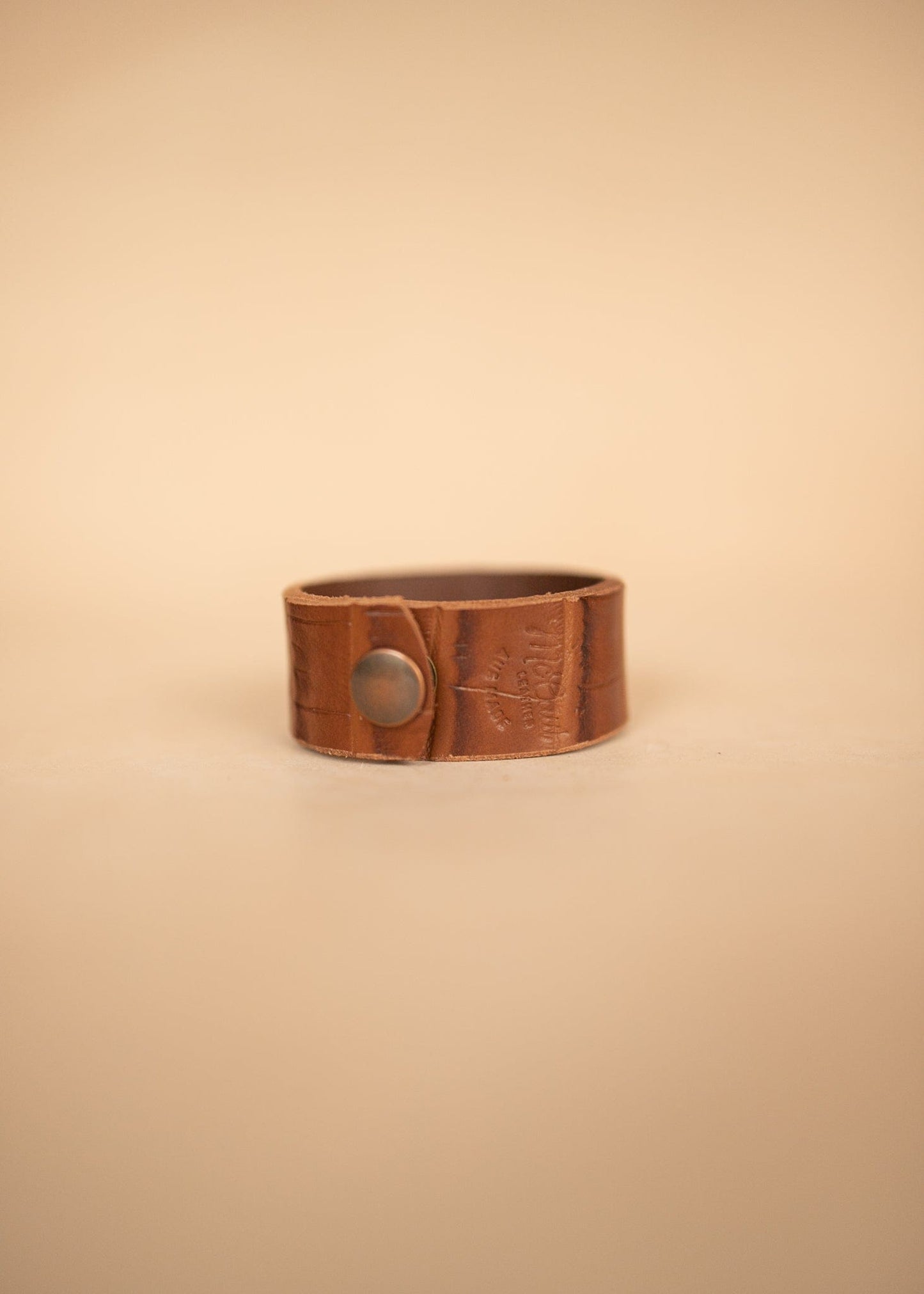 The Real McCaul Leathergoods Wide Leather Wristband - 38mm Australian Made Australian Owned Wide Leather Wristband - 38mm