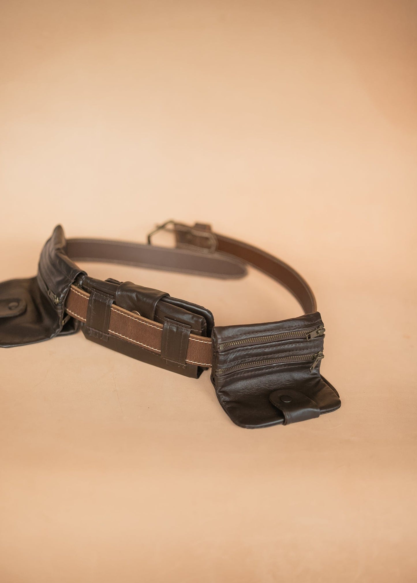 The Real McCaul Multi-Wallet Multi Wallet Belt Pouch - Kangaroo Australian Made Australian Owned Australian Made Leather Multi-Wallet Travel Belt Pouch (Kangaroo)