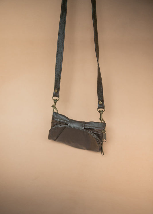 The Real McCaul Multi-Wallet Multi Wallet Belt Pouch - Kangaroo - With Shoulder Strap Australian Made Australian Owned Australian Made Leather Multi-Wallet Travel Belt Pouch (Kangaroo)