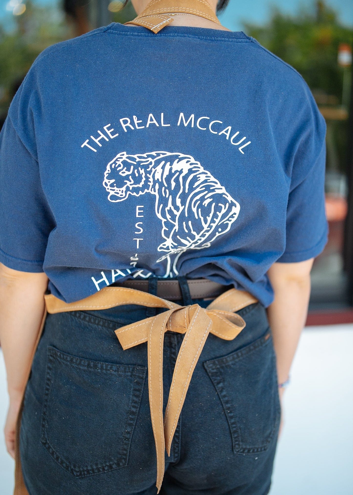 The Real McCaul Purses Simple Apron - Suede Australian Made Australian Owned Leather Apron Made in Australia - Woodworking, Leatherworking, Hospitality, butchers, chefs, ceramic artists, metalworkers, jewellers, painters, sculpters, gardeners