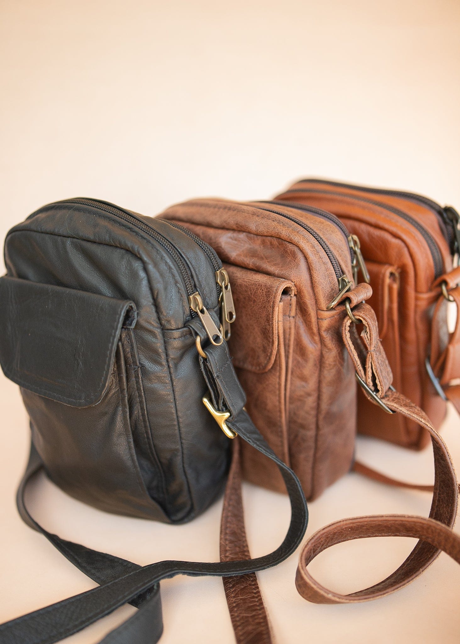 The Real McCaul Shoulder Bags The Darren Bag - Cowhide - Black Australian Made Australian Owned Large Men's Organiser Man Bag Leather Made In Australia