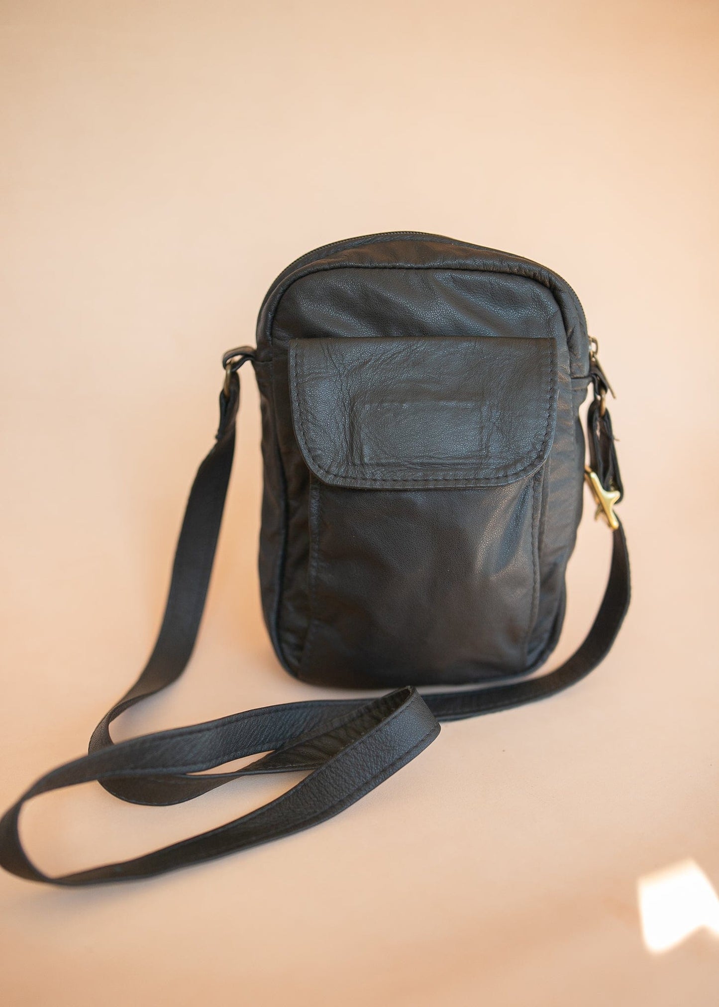 The Real McCaul Shoulder Bags The Darren Bag - Cowhide - Black Australian Made Australian Owned Large Men's Organiser Man Bag Leather Made In Australia