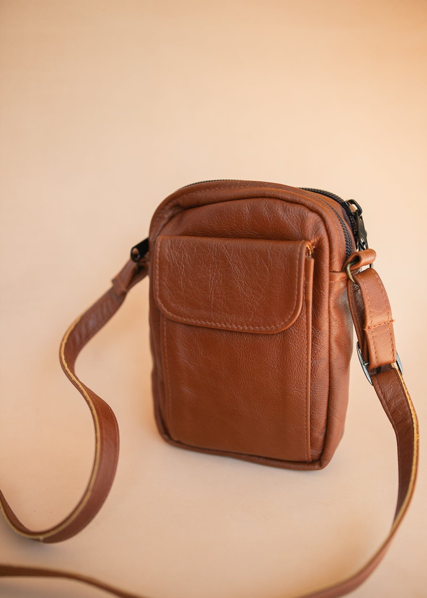 The Real McCaul Shoulder Bags The Darren Man Bag - Cowhide - Rust Australian Made Australian Owned Large Men's Organiser Man Bag Leather Made In Australia