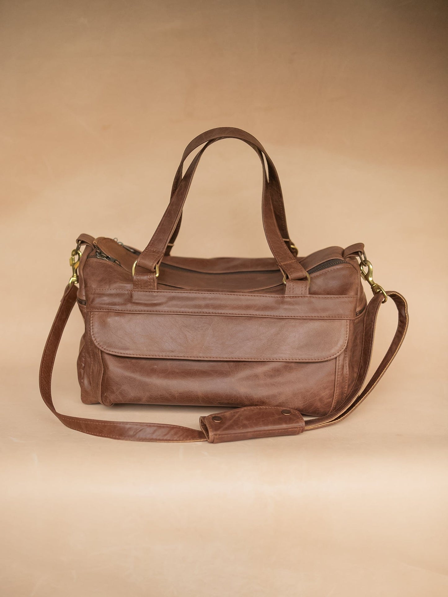 The Real McCaul Travel Bag Weekender Travel Carry All Bag - Premium Cowhide - Marble Australian Made Australian Owned Small Overnight Travel Duffel Bag Kangaroo Leather Made in Australia