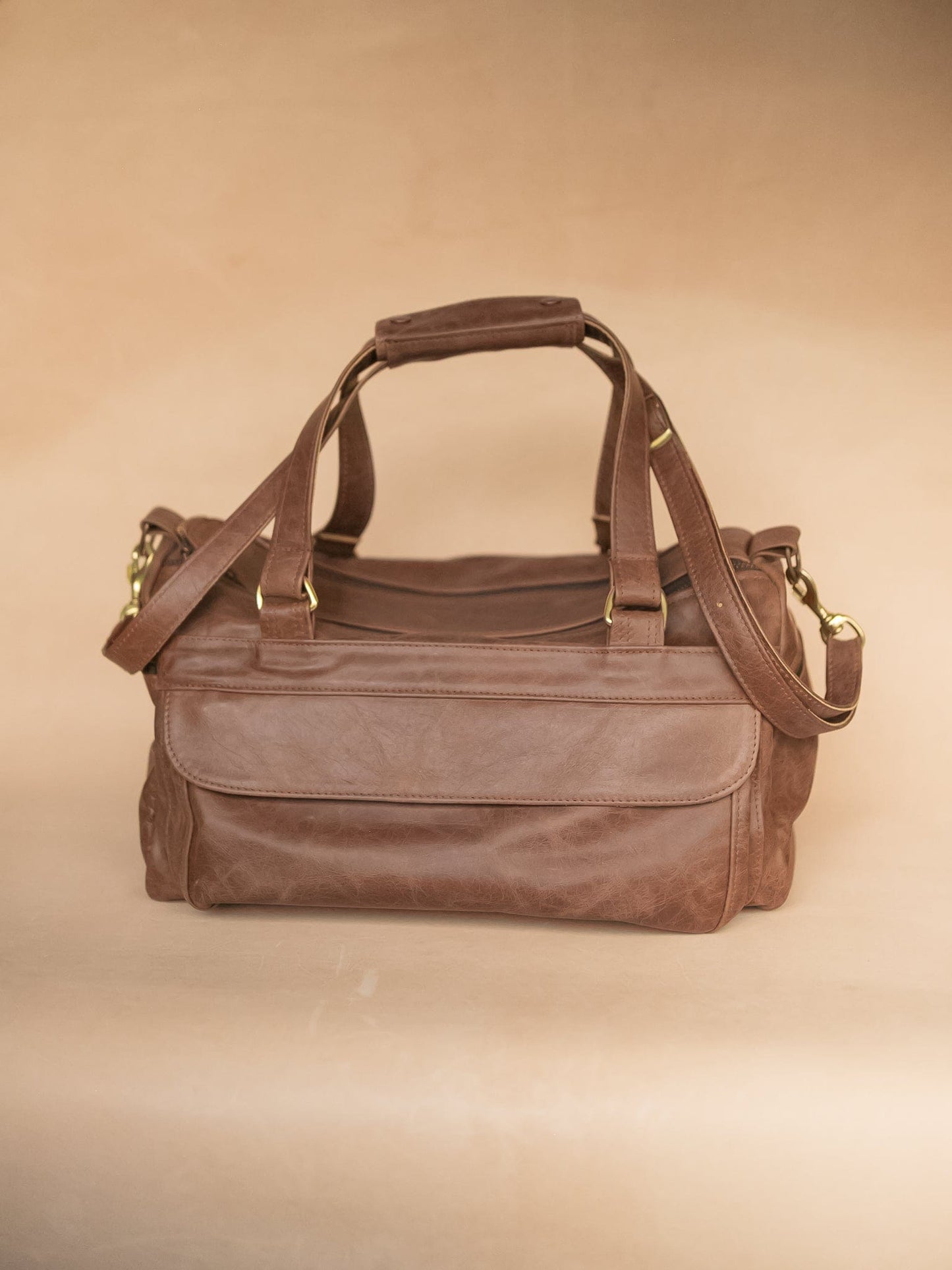 The Real McCaul Travel Bag Weekender Travel Carry All Bag - Premium Cowhide - Marble Australian Made Australian Owned Small Overnight Travel Duffel Bag Kangaroo Leather Made in Australia