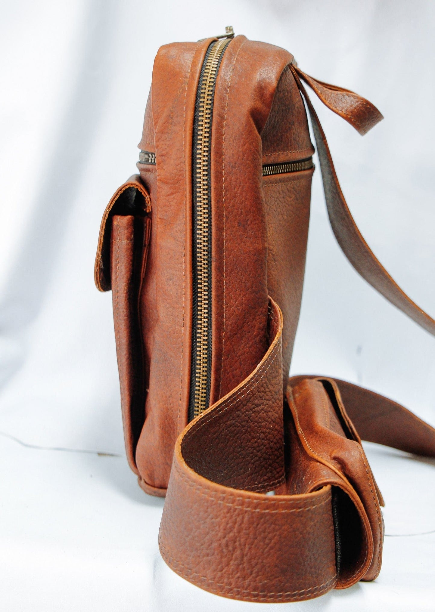 The Real McCaul Back Packs Crossover Backpack - Medium - Kangaroo Australian Made Australian Owned Leather ManBag Crossover Backpack Australian Made