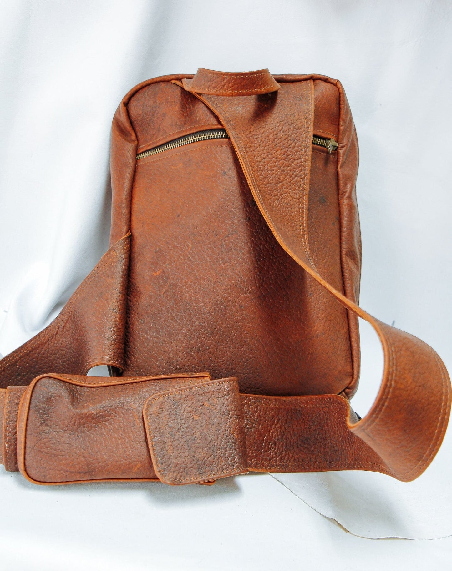 The Real McCaul Back Packs Crossover Backpack - Medium - Kangaroo Australian Made Australian Owned Leather ManBag Crossover Backpack Australian Made