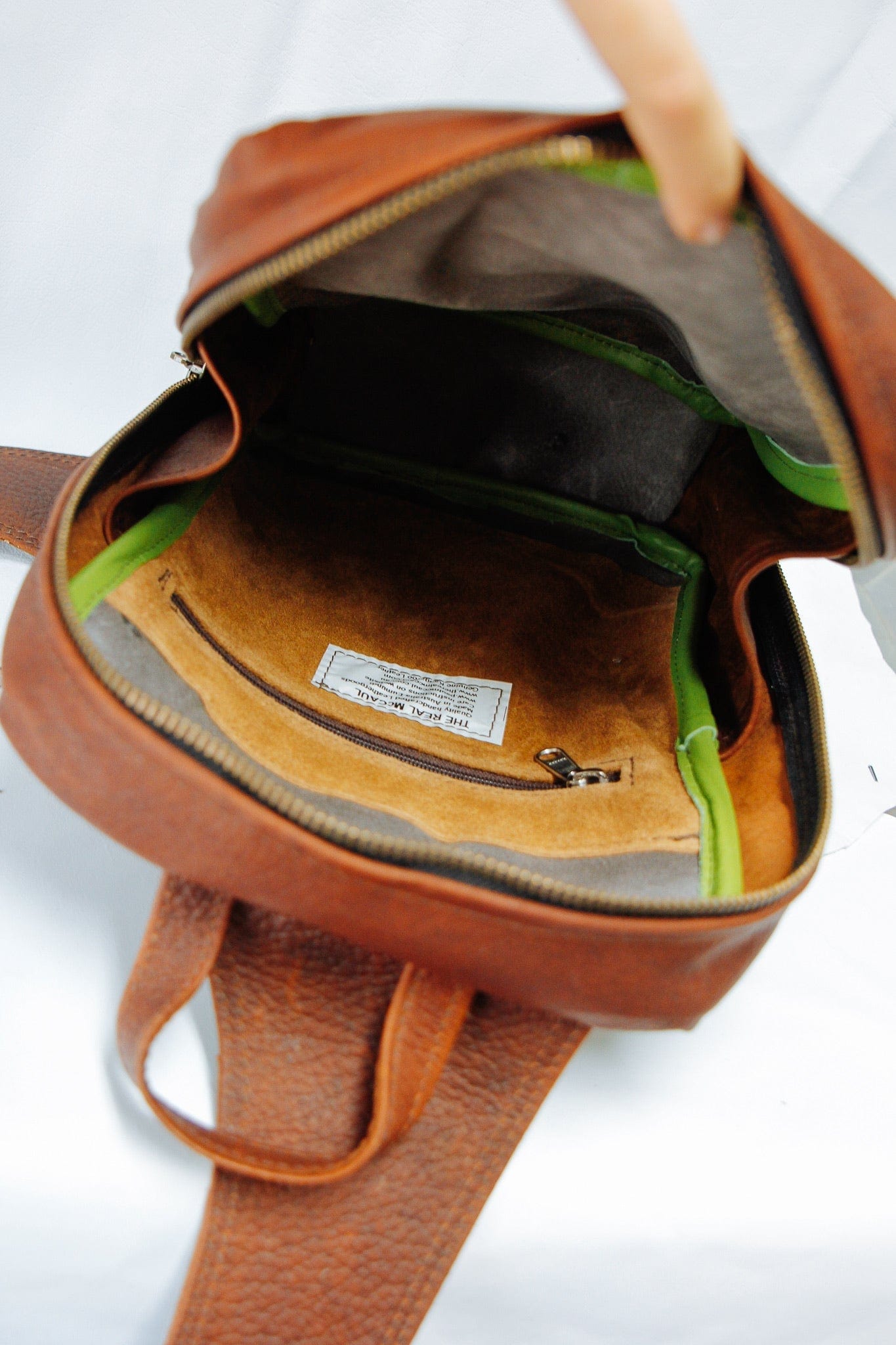 The Real McCaul Back Packs Crossover Backpack - Medium - Kangaroo Australian Made Australian Owned Leather ManBag Crossover Backpack Australian Made