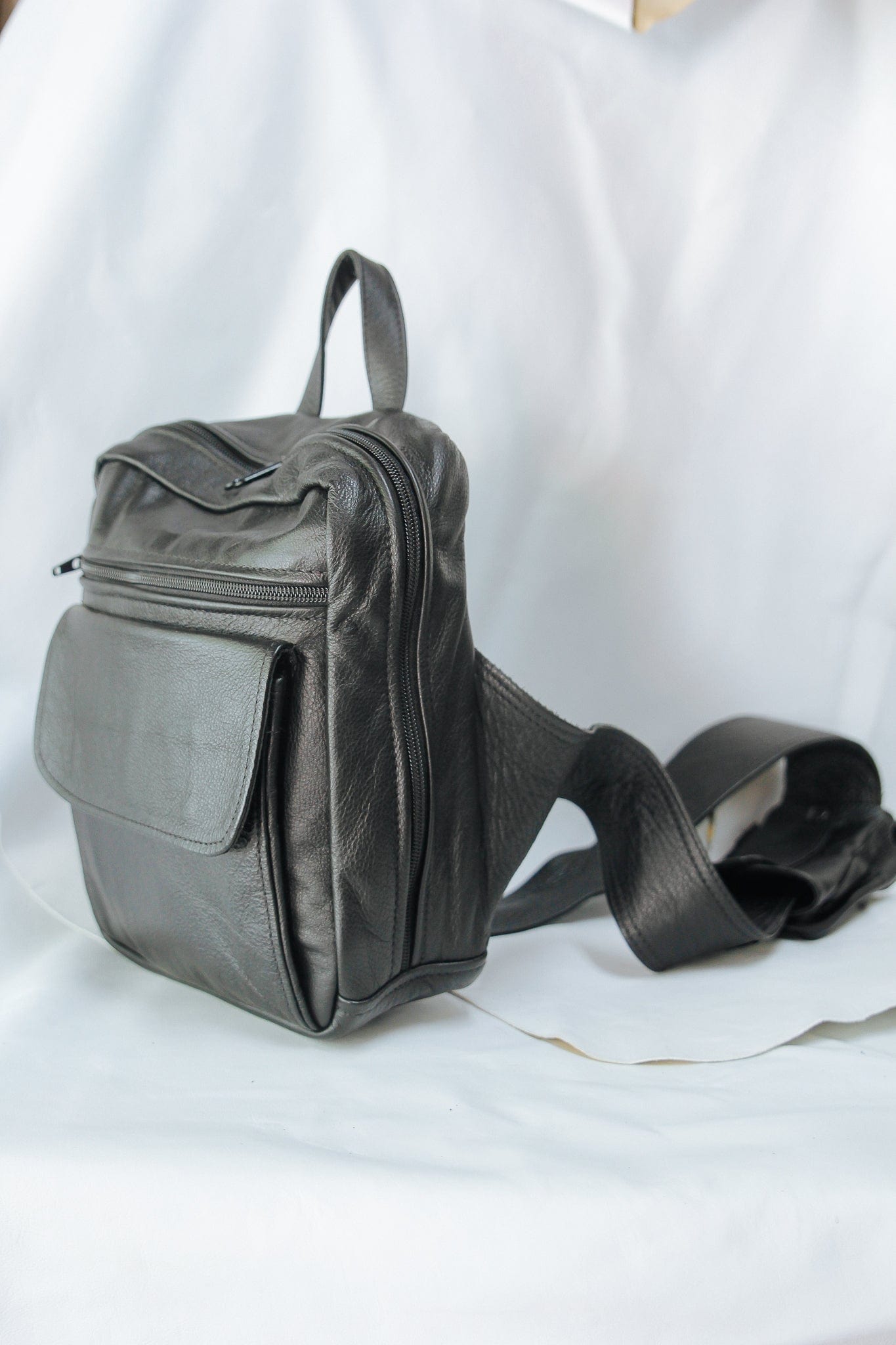 The Real McCaul Back Packs Crossover Backpack - Small - Cowhide Australian Made Australian Owned Leather ManBag Crossover Backpack Australian Made