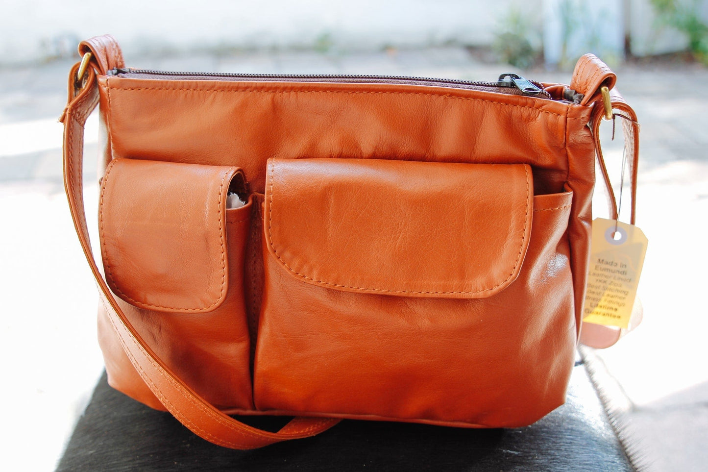 The Real McCaul Handbags Kangaroo / Tan Annette HandBag - Small - Kangaroo Australian Made Australian Owned Women's HandBags- Made in Australia Kangaroo & Cowhide Leather