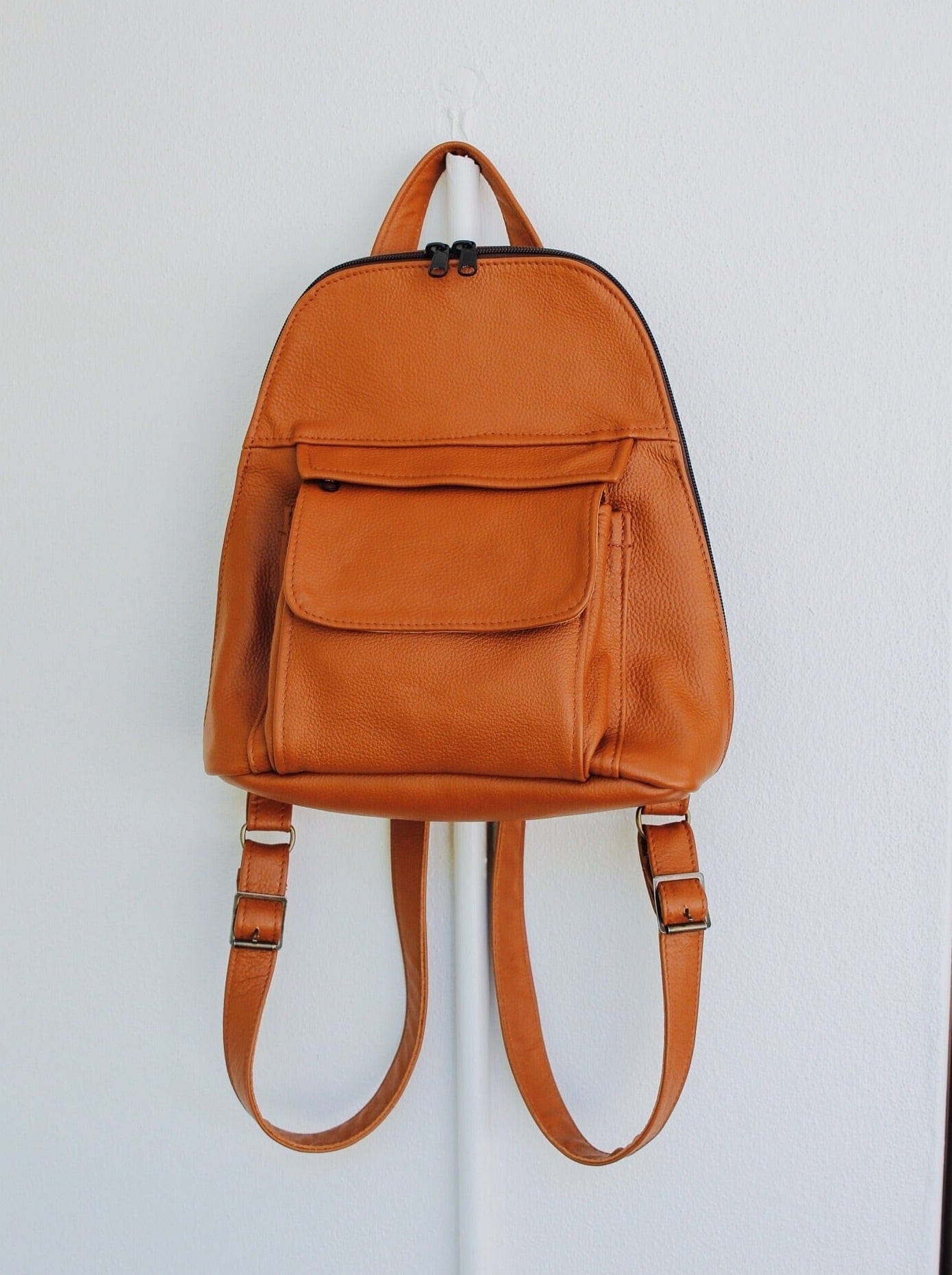 The Real McCaul Leathergoods Back Packs Tan / Cowhide Pauline Backpack - Cowhide Australian Made Australian Owned Leather Small Backpack Made In Australia Cowhide & Kangaroo