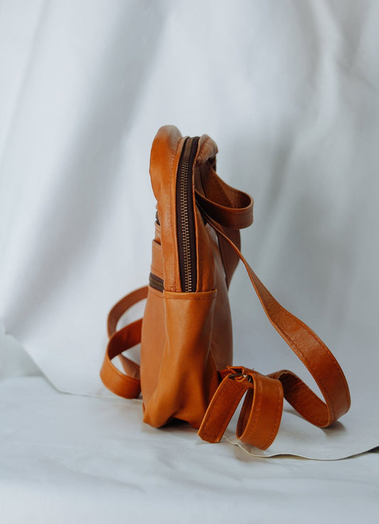 The Real McCaul Leathergoods Back Packs The Annie Backpack - Small - Kangaroo Australian Made Australian Owned Leather Backpacks Made in Australia