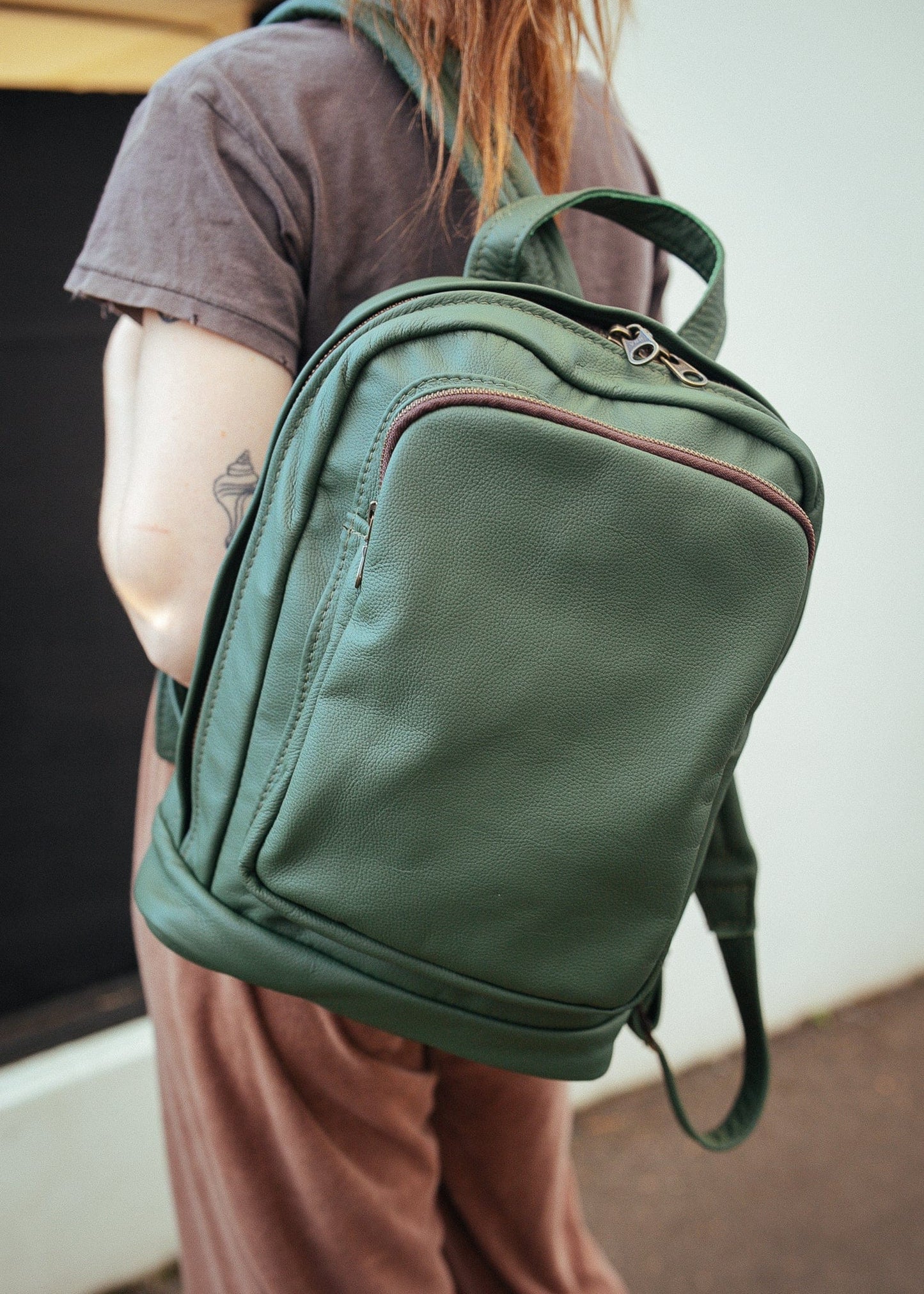 The Real McCaul Leathergoods Back Packs The Roger Backpack - Medium - Cowhide Australian Made Australian Owned