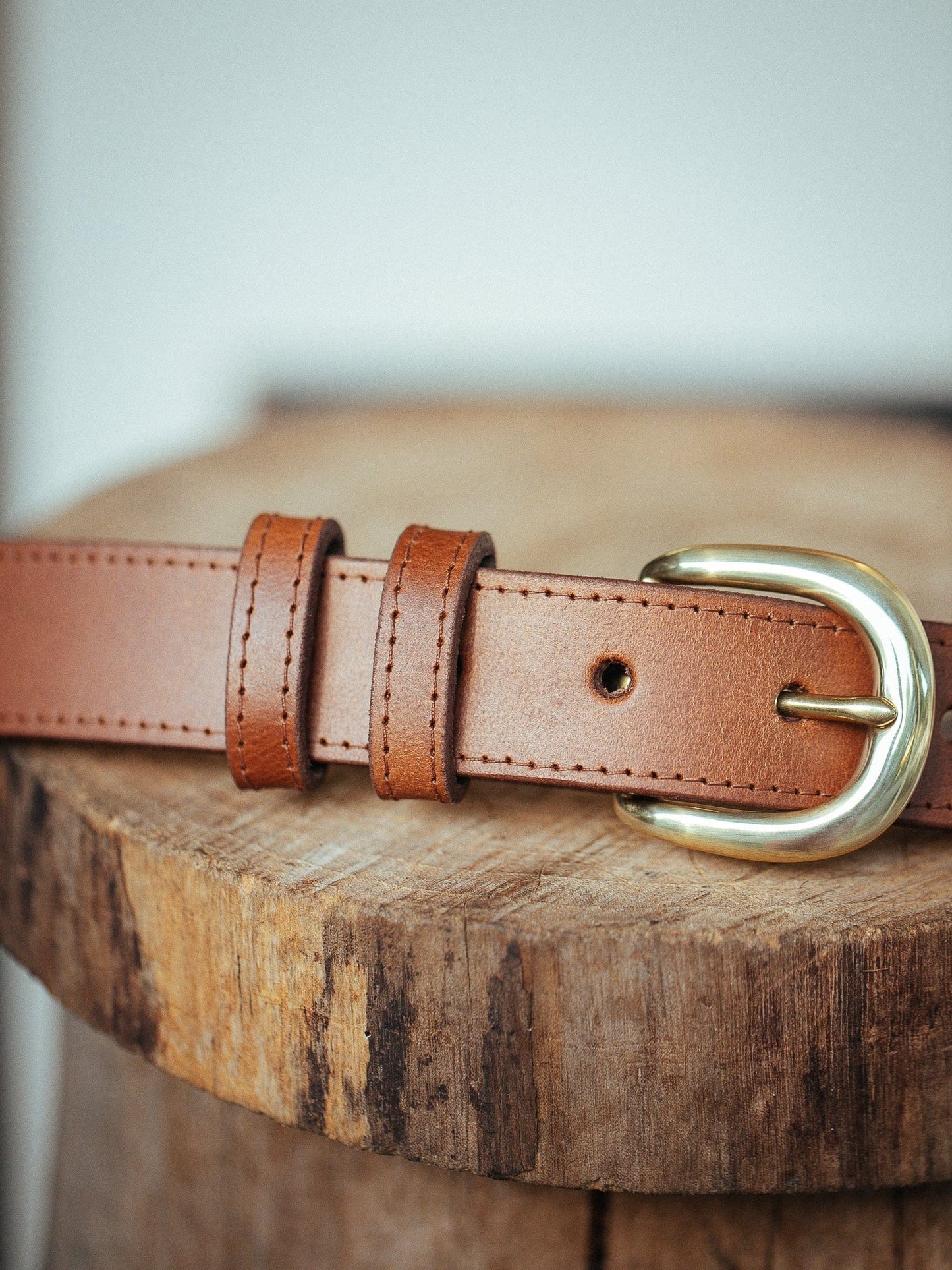 The Real McCaul Leathergoods Belts 28" (71cm) / Gold Savvy Narrow Dress Belt 32mm - Tan Australian Made Australian Owned Australian Made Solid Leather Full Grain Dress Belt- Black