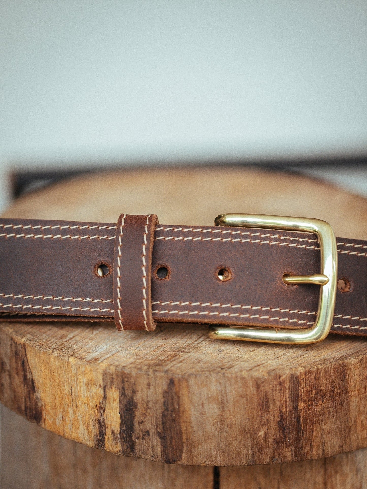 The Real McCaul Leathergoods Belts 28" (71cm) / Gold The Frank Heritage Belt - 38mm Australian Made Australian Owned Australian Made Solid Leather Full Grain Dress Belt- Black
