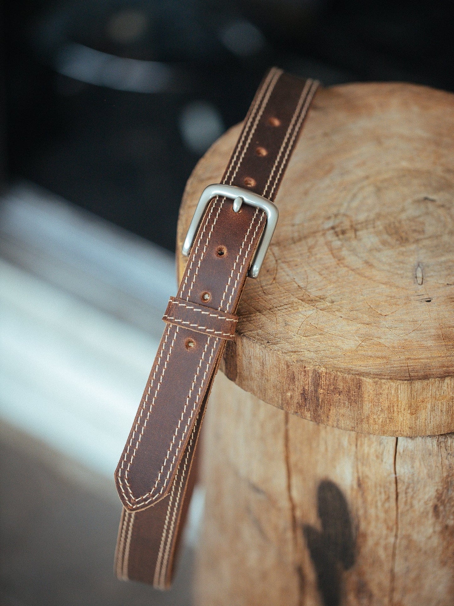 The Real McCaul Leathergoods Belts 28" (71cm) / Silver The Frank Heritage Belt - 32mm Australian Made Australian Owned Australian Made Solid Leather Full Grain Dress Belt- Black