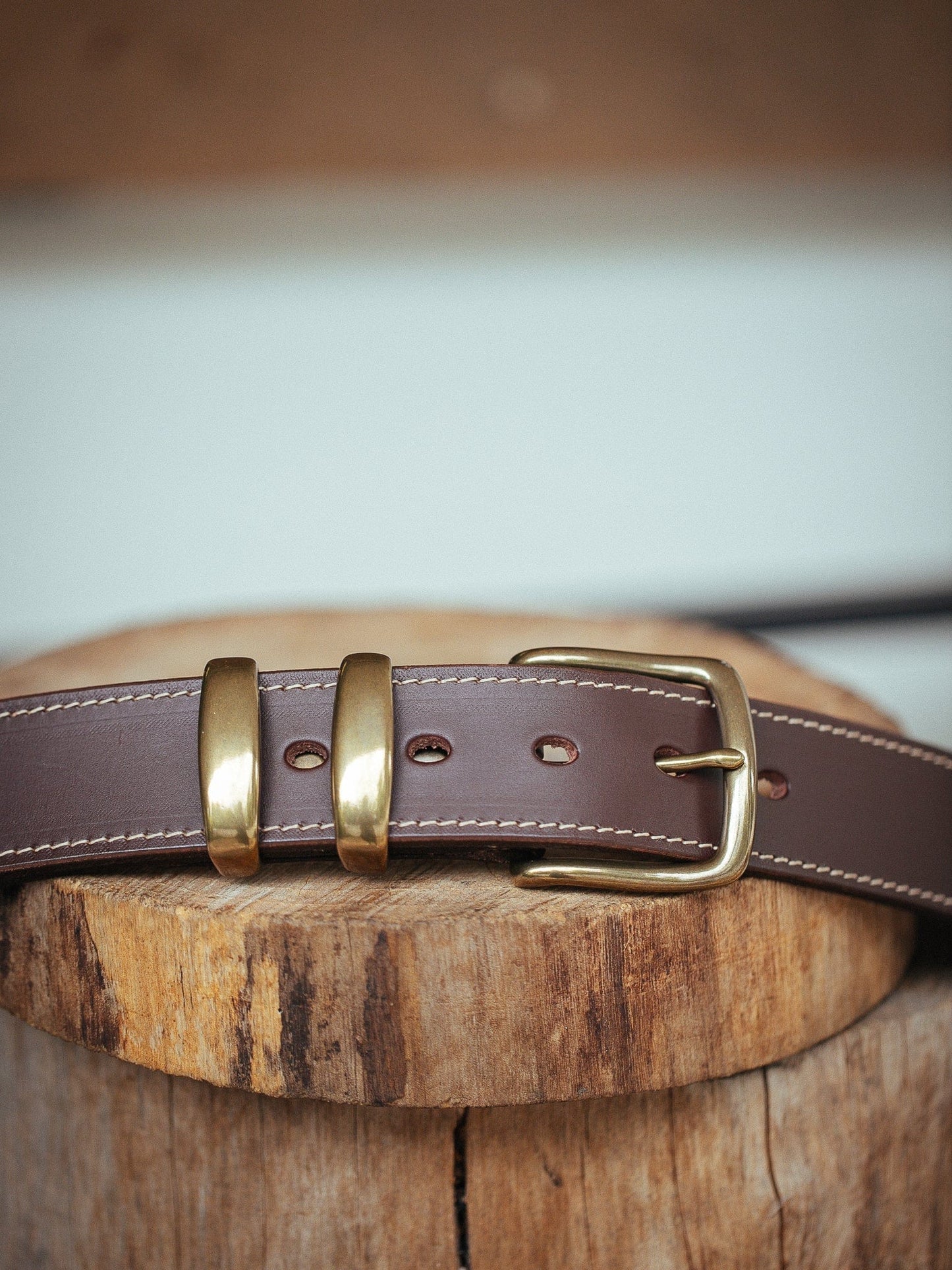 The Real McCaul Leathergoods Belts Antique Brass / 28" (71cm) Rancher Belt 38mm- Cognac Australian Made Australian Owned Australian Made Solid Leather Full Grain Rancher Belt- Black