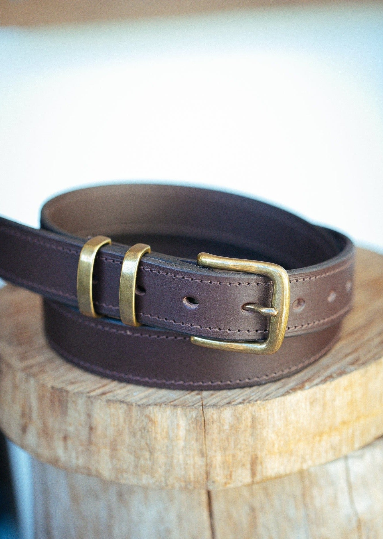 The Real McCaul Leathergoods Belts Classic Dress Belt 32mm - Dark Brown Australian Made Australian Owned Australian Made Solid Leather Full Grain Rancher Belt- Black