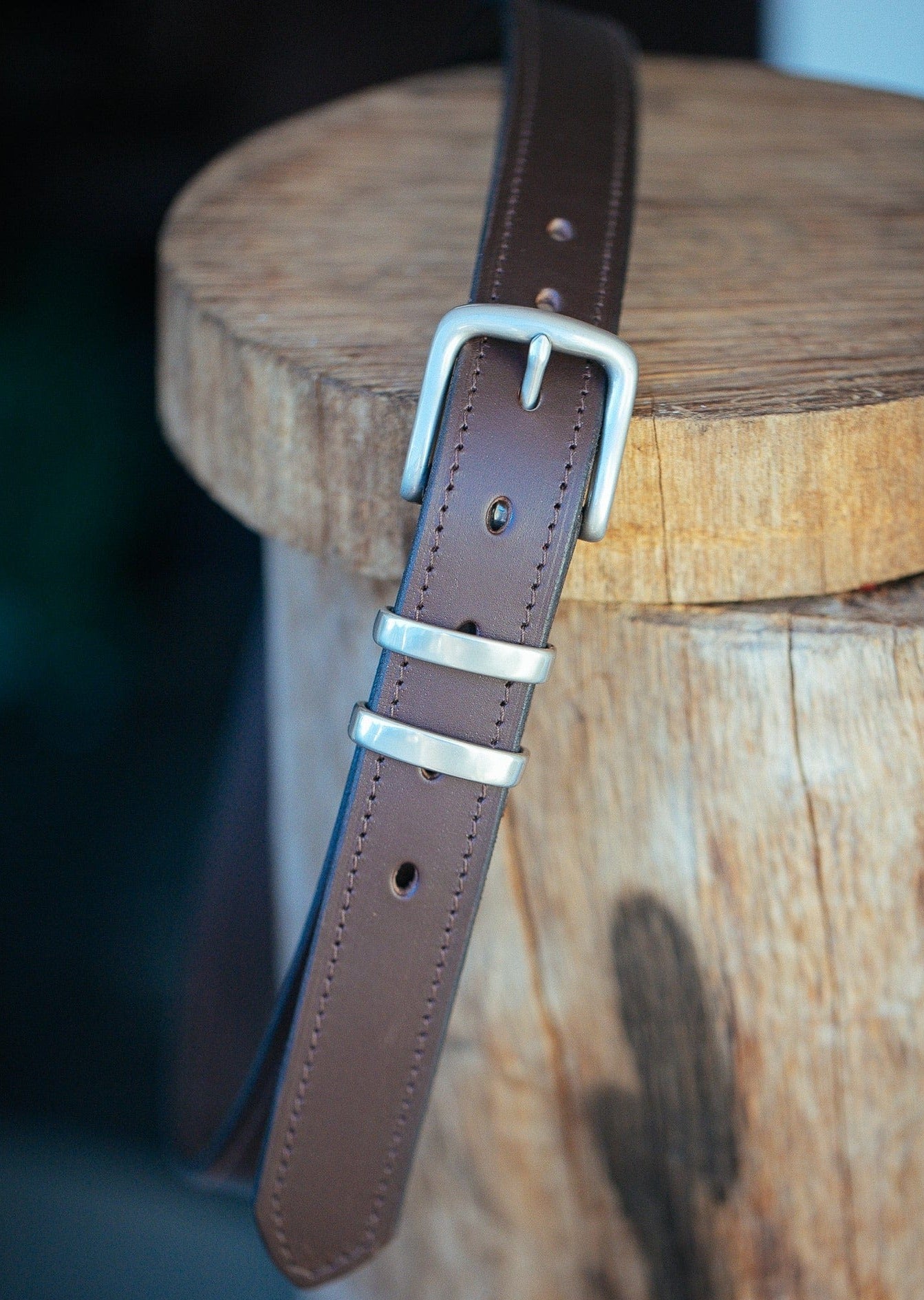 The Real McCaul Leathergoods Belts Classic Dress Belt 32mm - Dark Brown Australian Made Australian Owned Australian Made Solid Leather Full Grain Rancher Belt- Black