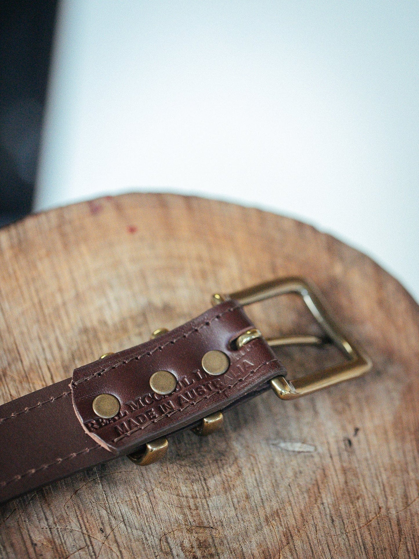 The Real McCaul Leathergoods Belts Classic Dress Belt 35mm - Cognac Australian Made Australian Owned Australian Made Solid Leather Full Grain Rancher Belt- Black