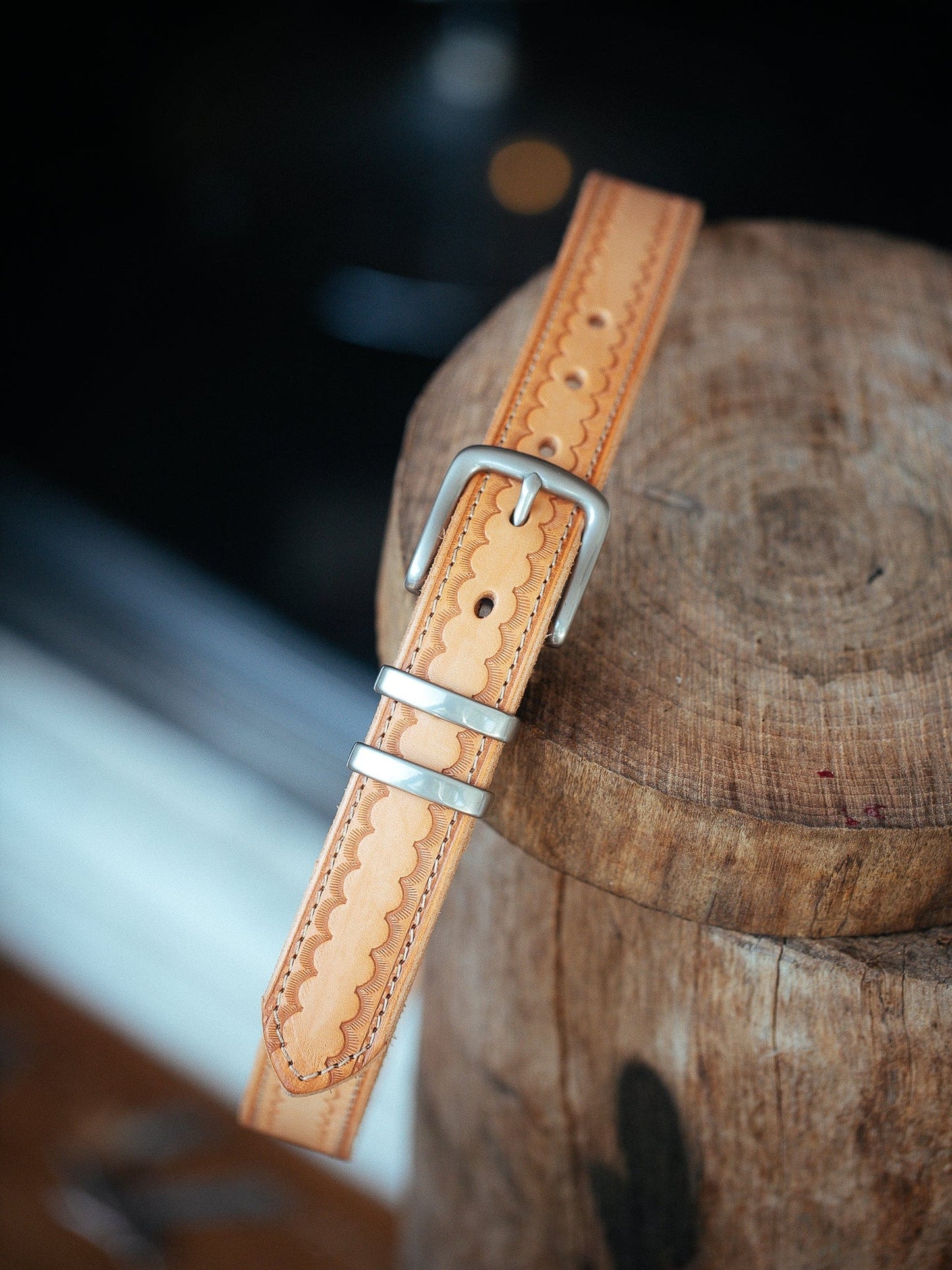 The Real McCaul Leathergoods Belts Deluxe Rancher Belt 32mm - Natural Australian Made Australian Owned Australian Made Solid Leather Full Grain Rancher Belt- Black